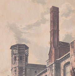 Gravure de Peterhouse, Cambridge d'après Stadler