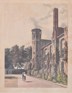 Peterhouse, Cambridge engraving by Stadler after Westall