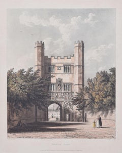 Trinity Gate, Trinity College, Cambridge engraving by Stadler after Westall