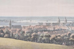 View of Greenwich and Down the River engraving by Stadler after Farington