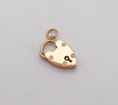 Joseph Cook & Son 1910 Edwardian Heart Shaped Lover Padlock In 9Kt Pink Gold