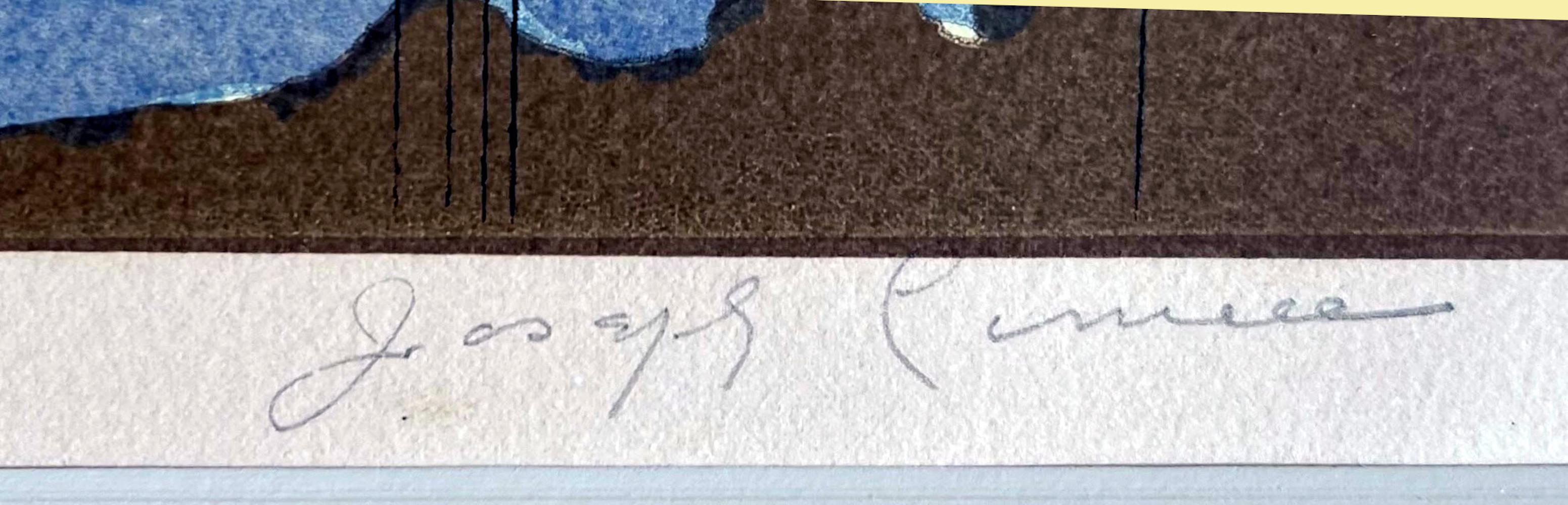 Joseph Cornell
Hôtel du Nord (Petit Durer), 1972
Sérigraphie en cinq couleurs avec vernis et ajouts au pochoir imprimée sur papier Arches Buff.
Épreuve d'artiste signée et annotée au crayon au recto, en dehors de l'édition normale de 125