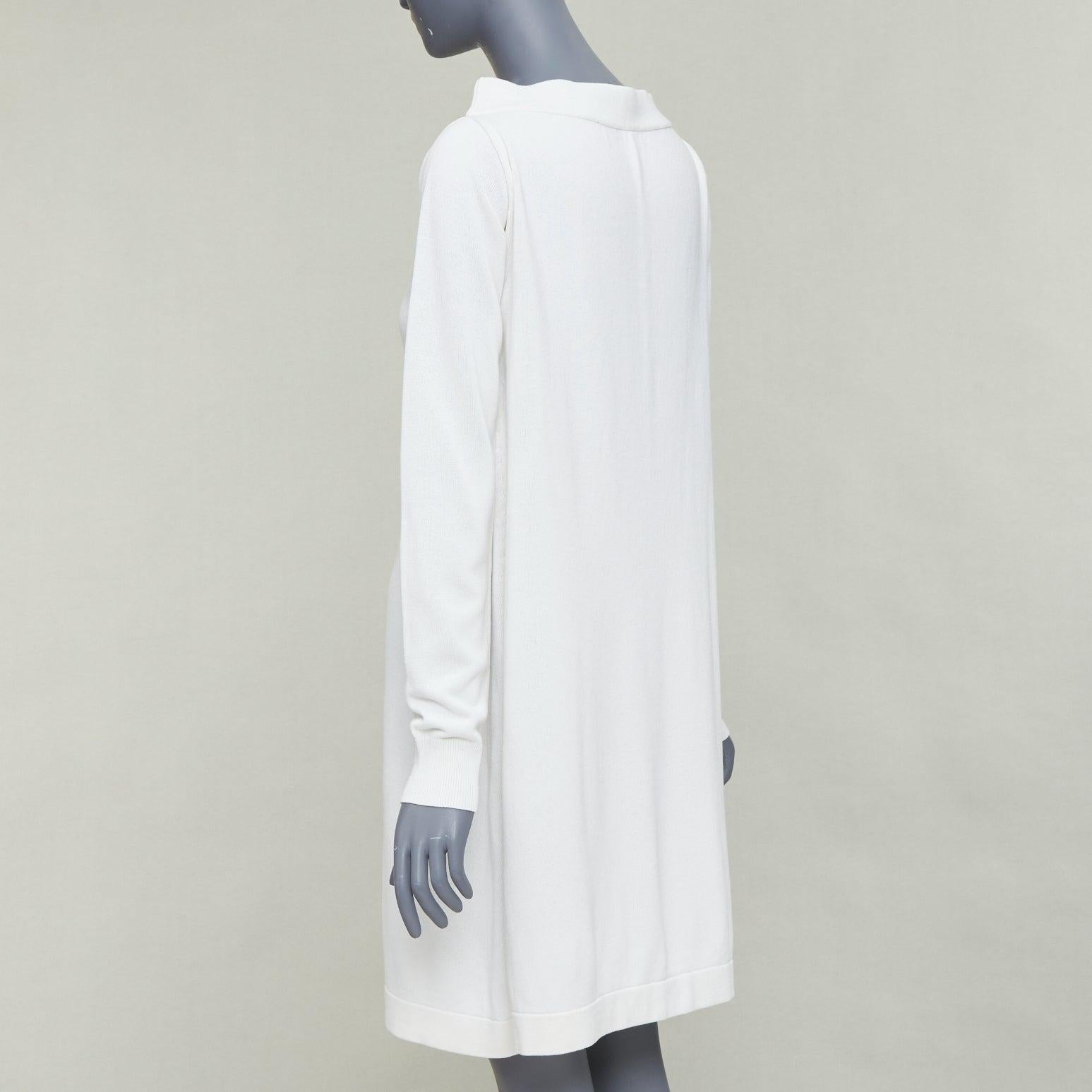 JOSEPH vestido saco raglán en mezcla de viscosa color crema con cuello barco FR34 XS en venta 1