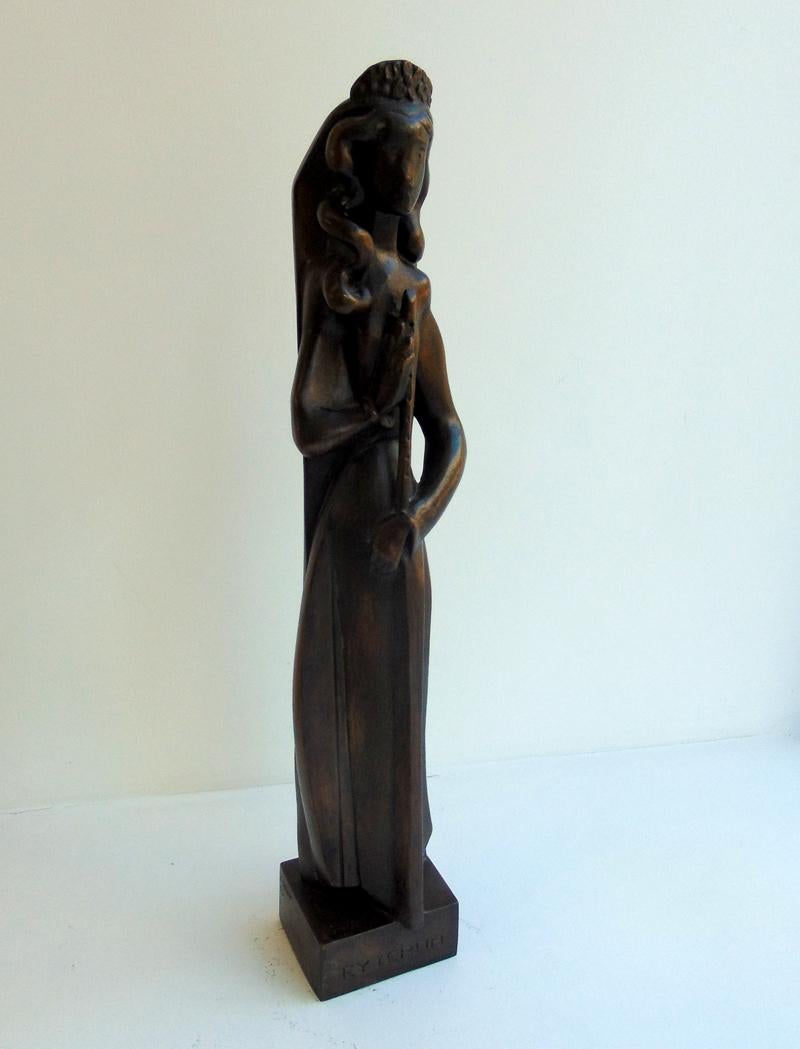 Joseph Czaky Figurative Sculpture - Euterpe – Muse of Lyric Poetry [Eὐτέρπη]
