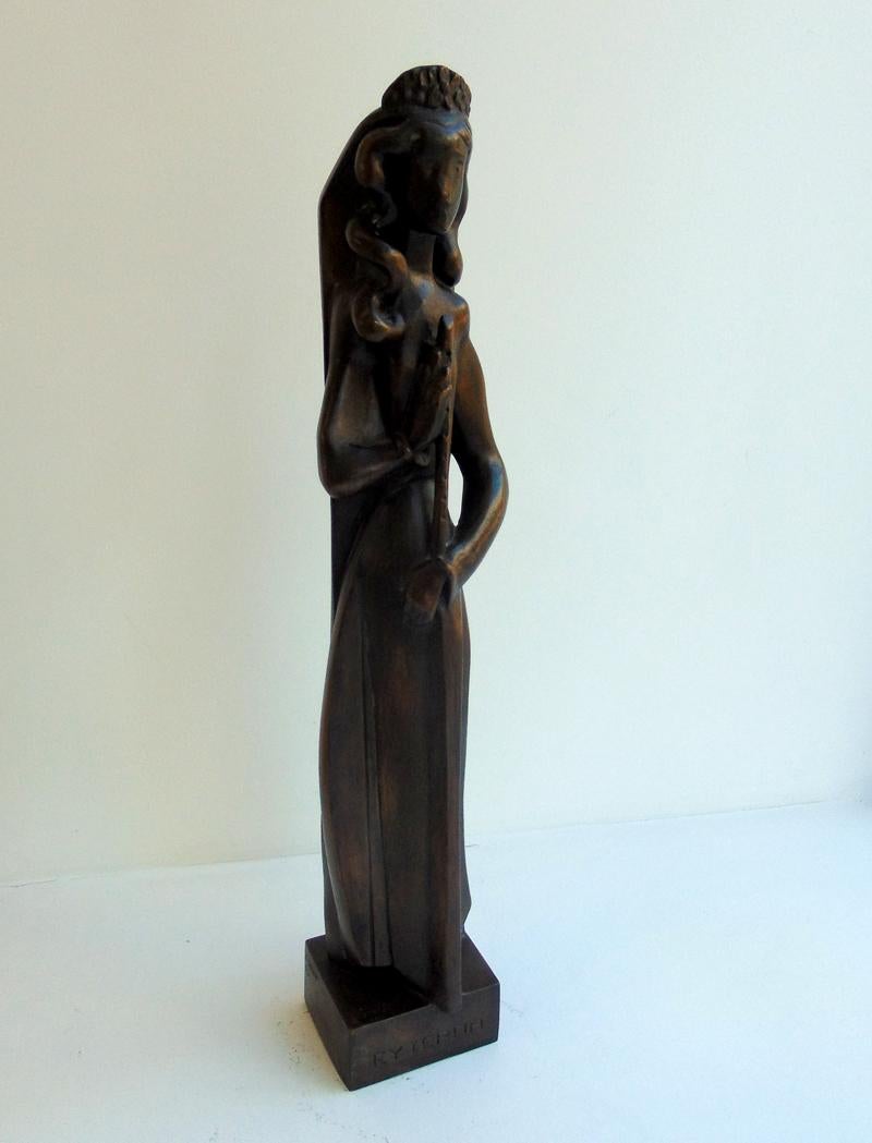 Figurative Sculpture de Joseph Czaky - Euterpe - Musa de la poesía lírica [Eὐτέρπη]