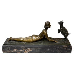 Joseph D´Aste Sculpture Italian, Art Deco Woman