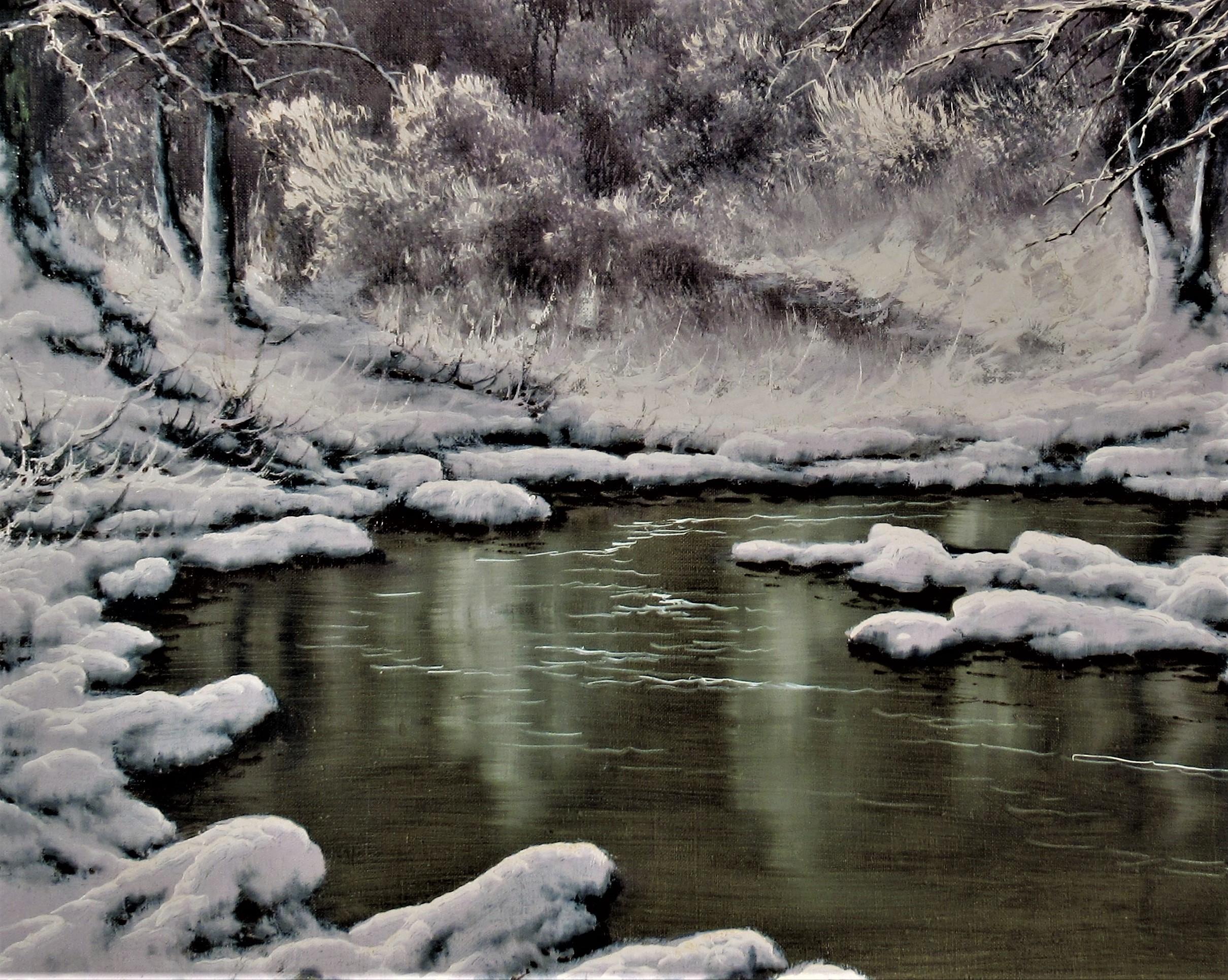 L'hiver enchanté - Painting de Joseph Dande