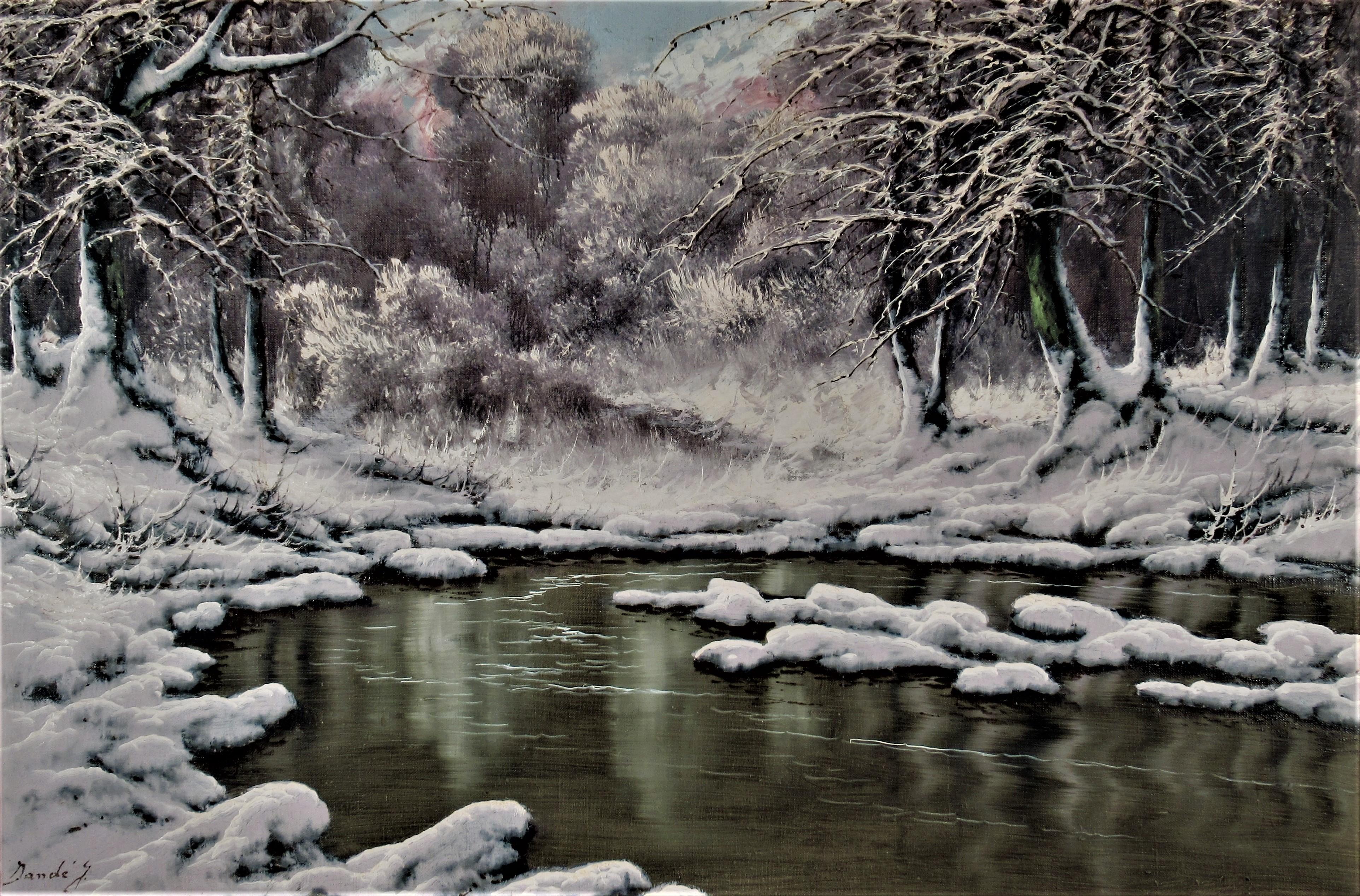 Joseph Dande Figurative Painting - Enchanted Winter