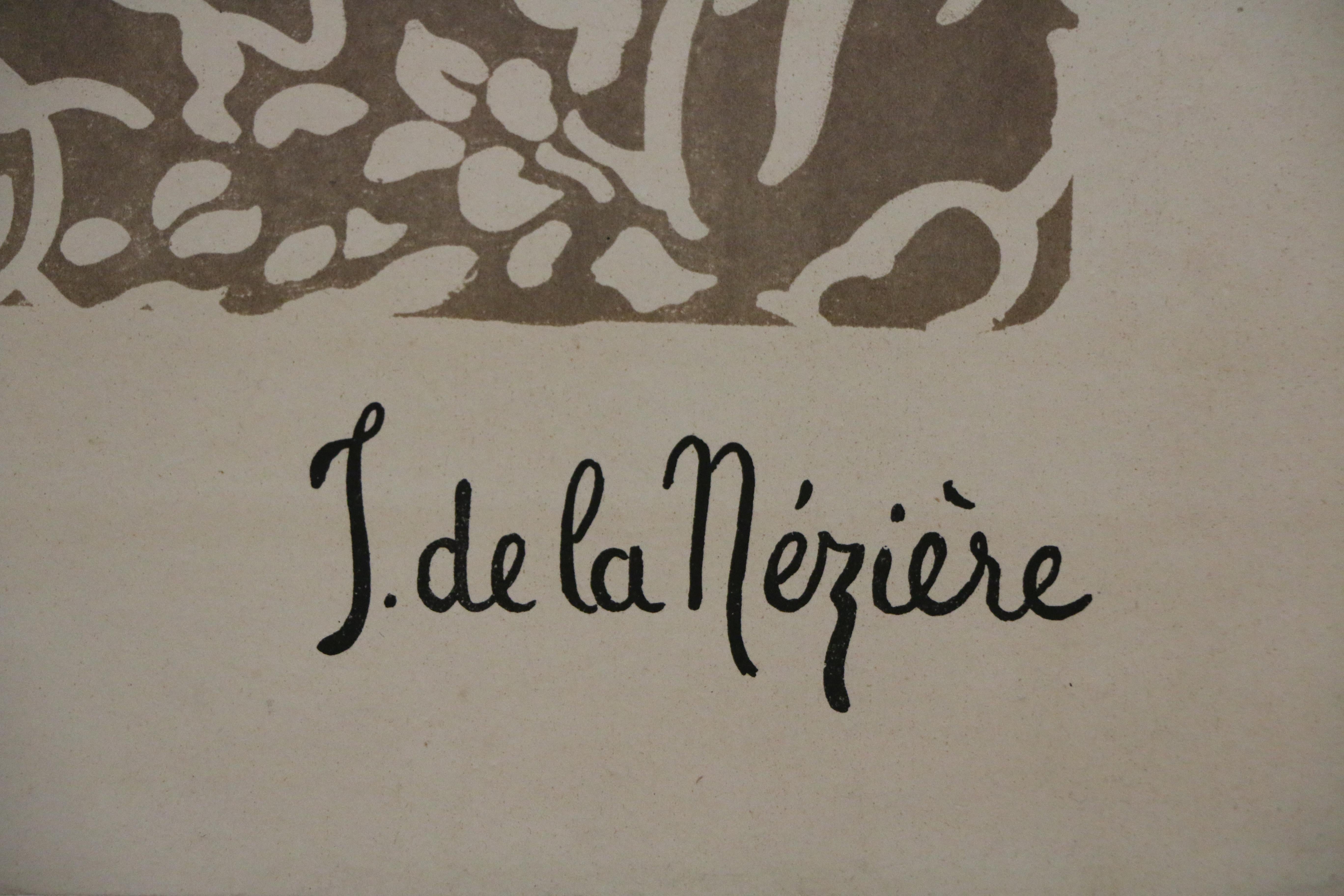 Joseph de La NÉZIÈRE (1873-1944), cartel de la Exposición Colonial, París - Figurative Print Marrón de Joseph de la Neziere