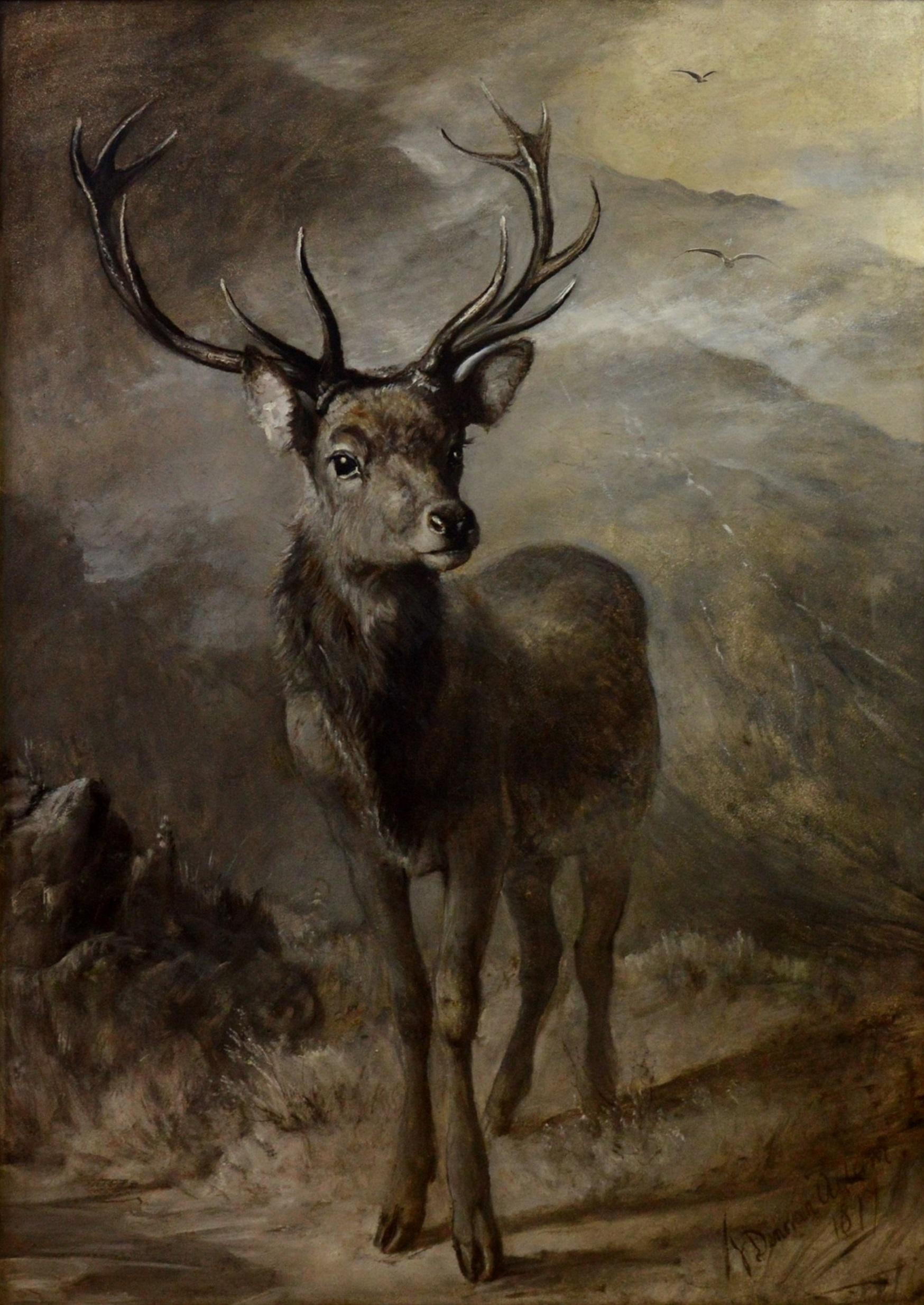 scottish stag painting