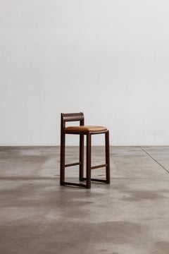 Joseph Dirand Bar Stool, Cognac Leather, 2010