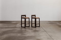 Joseph Dirand Bar Stools, Cognac Leather, 2010, Set of 2