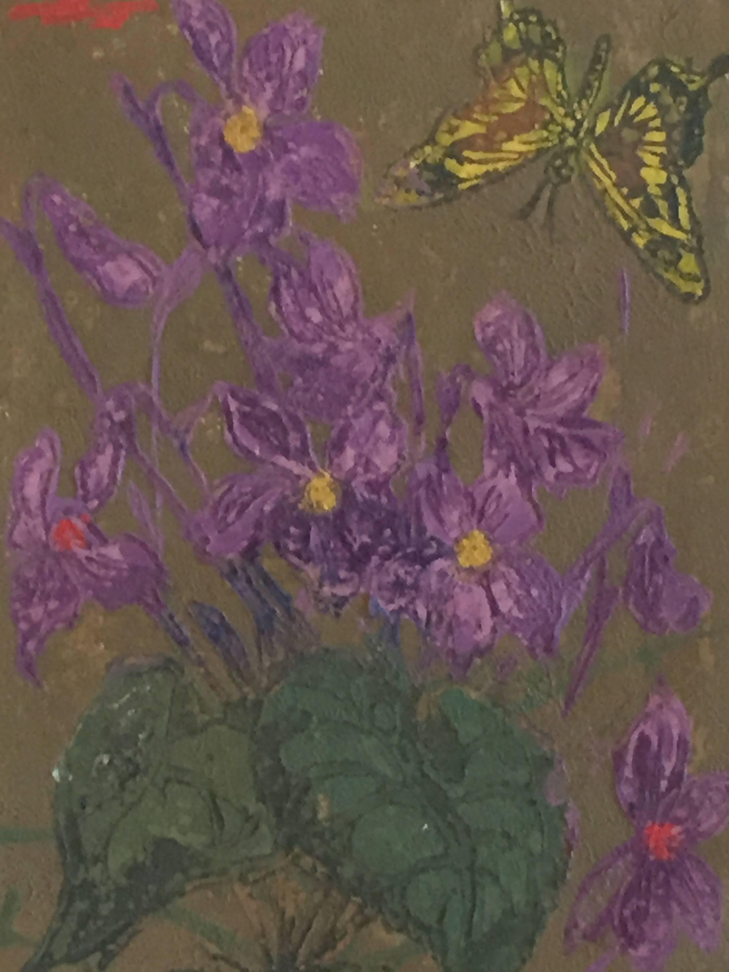 Violets - Print by Joseph Domjan