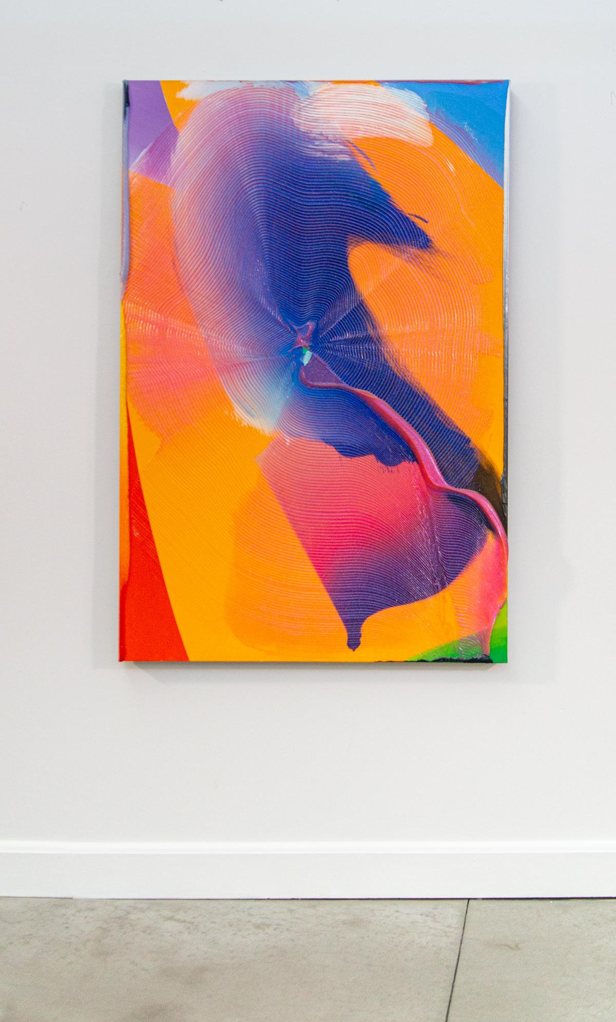 Équanimité - riche, audacieuse, colorée, empâtement, acrylique abstraite gestuelle sur toile - Painting de Joseph Drapell