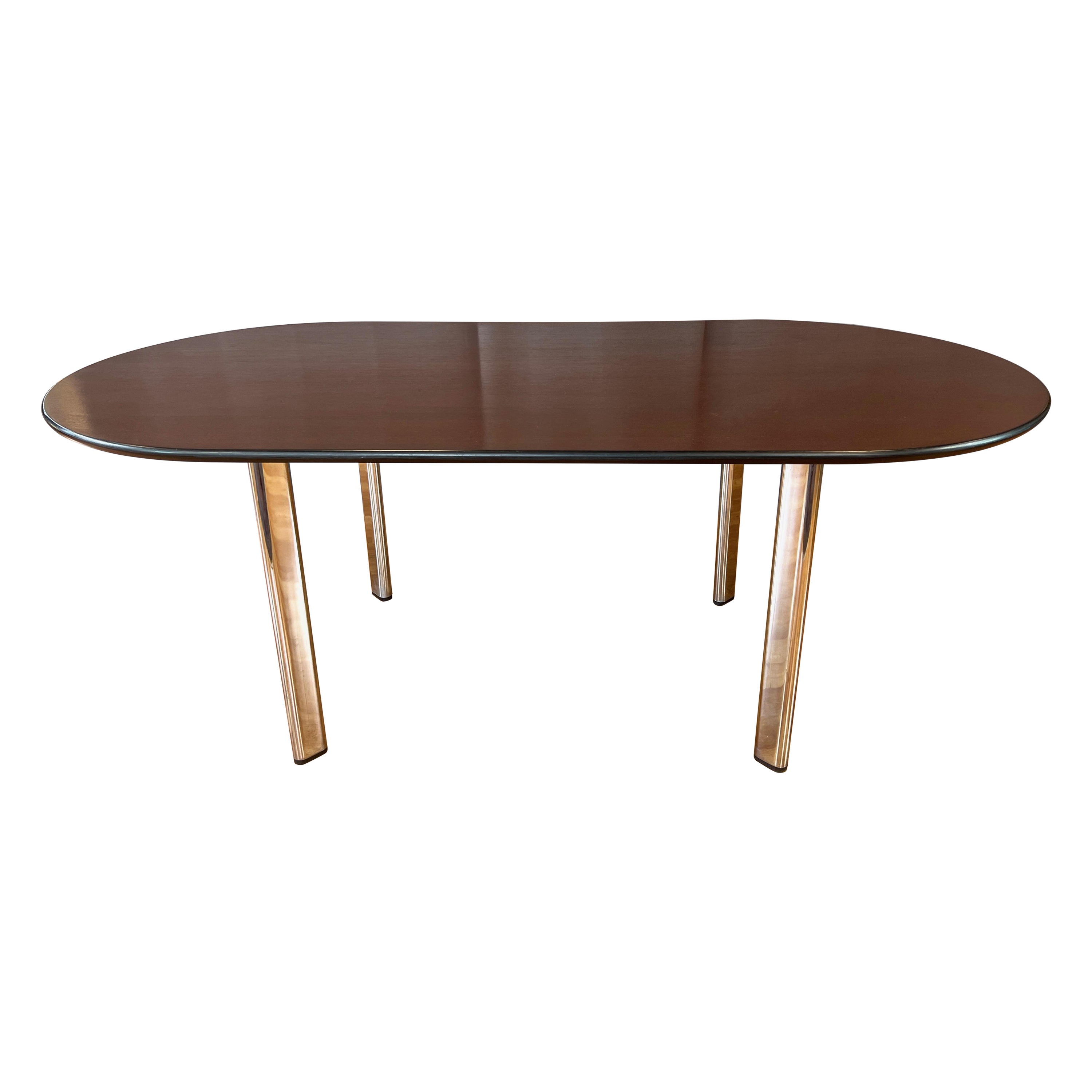 Joseph D’Urso for Knoll High Table in American Cherry and Chrome, 1995