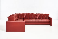 Joseph D'Urso Leder-Sofa mit Modulen, Knoll, 1980