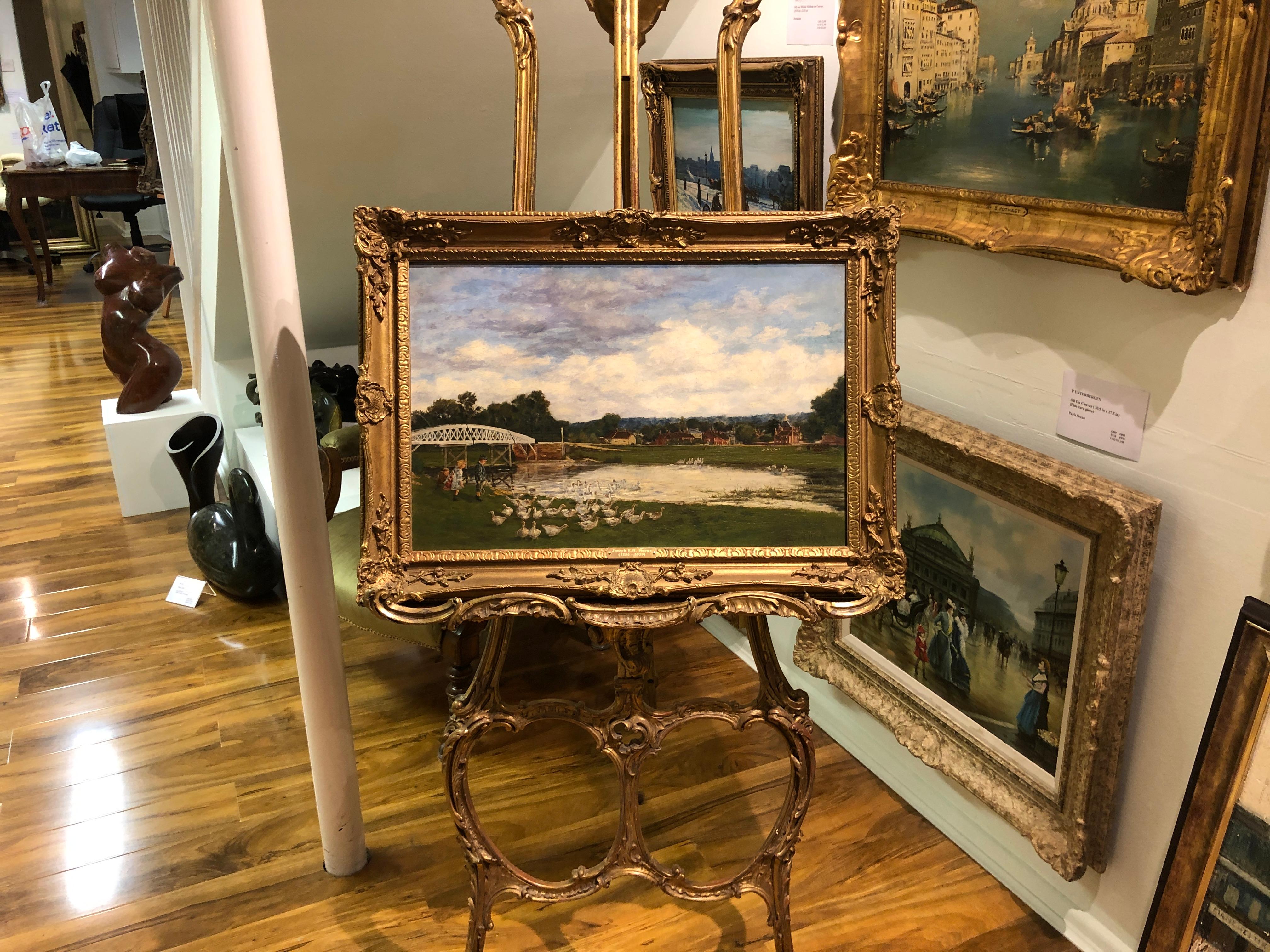 Fine peinture à l'huile originale Cookham Moor British OLD MASTER OIL PAINTING GGF du 19ème siècle en vente 7