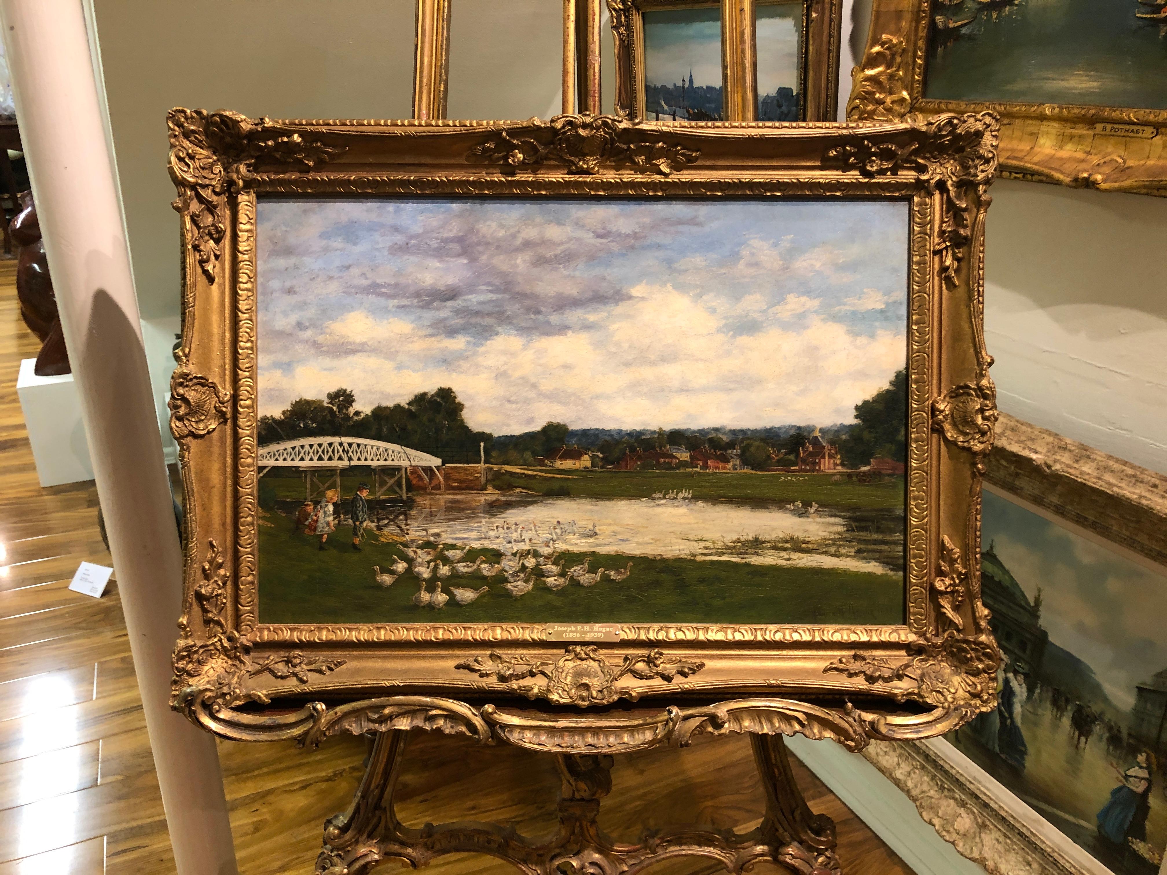Fine Original 19th Century Cookham Moor British OLD MASTER OIL PAINTING GGF For Sale 6