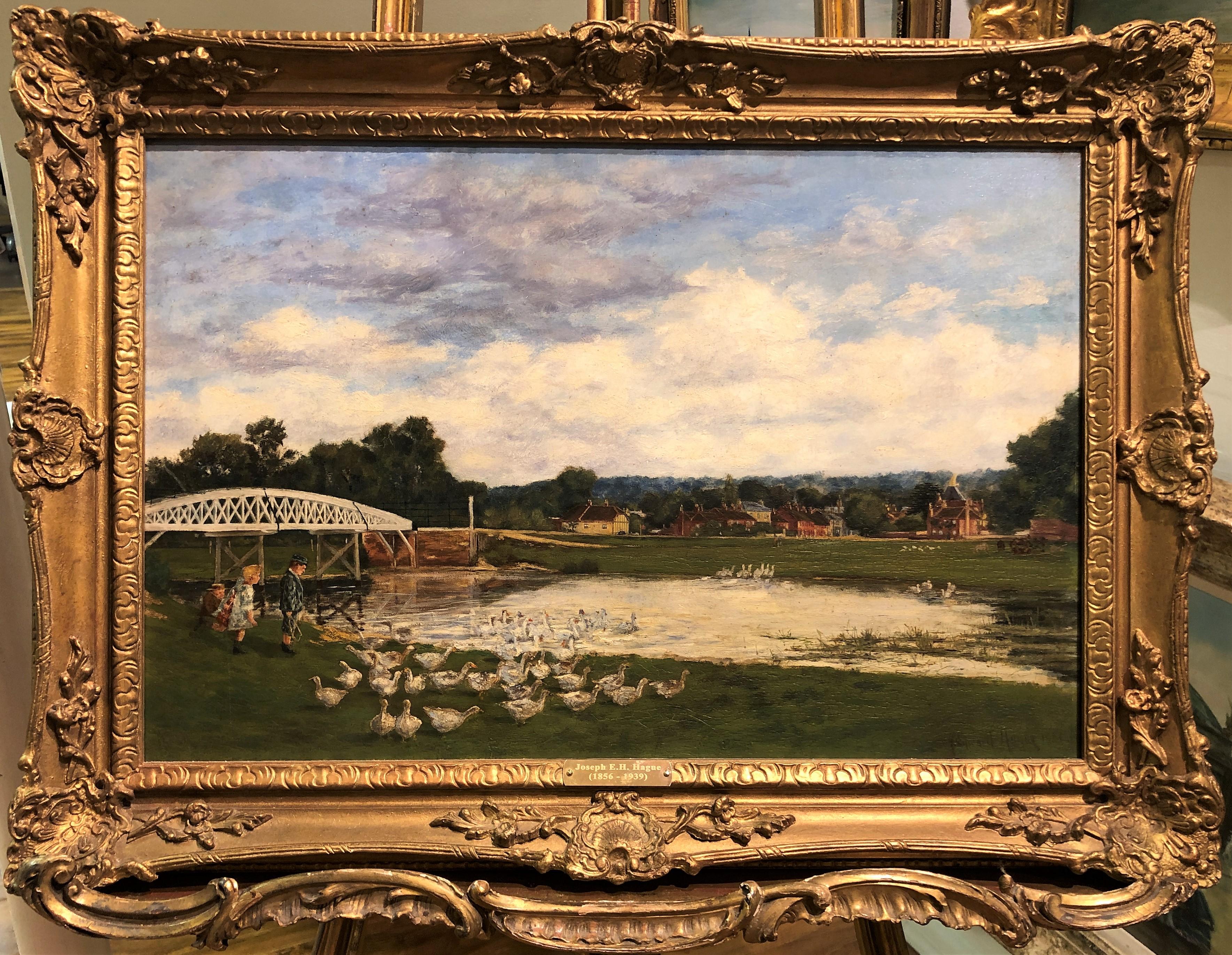 Fine Original 19th Century Cookham Moor British OLD MASTER OIL PAINTING GGF For Sale 7