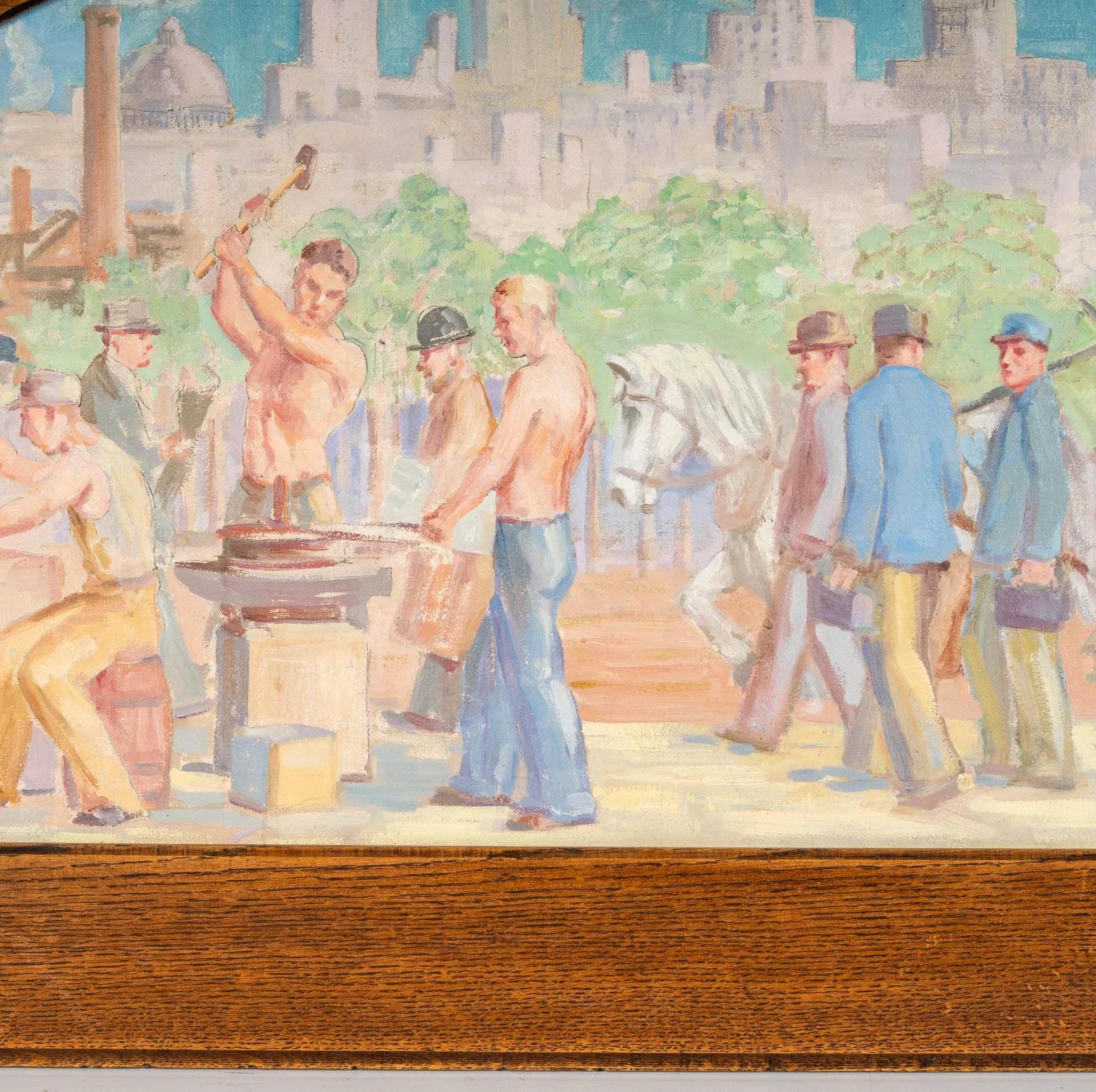  Estudio Mural Industrial, Edificio Veterans Memorial, Santa Barbara WPA Americana

Joseph Edward Knowles (1907-1980)
