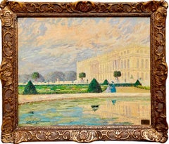 French Post impressionist oil Painting - Mirage - Elegant ladies in a park 