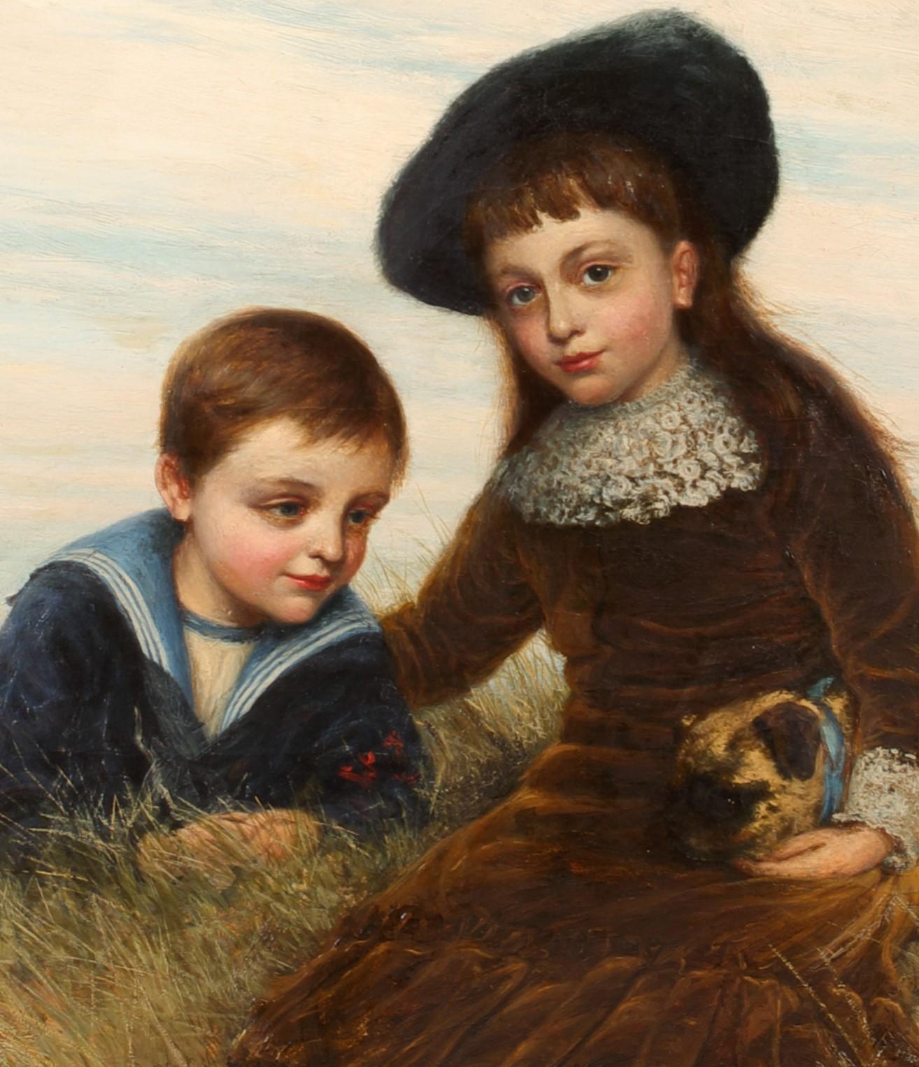 Portrait of Roland Laura & Stephen Astley Kennard, 19th Century

by Joseph FARQUHARSON (1846-1935)

Large 19th Century Scottish portrait of Laura and Stephen Astley Kennard, oil on canvas by Joseph Farquharson. Excellent quality and condition