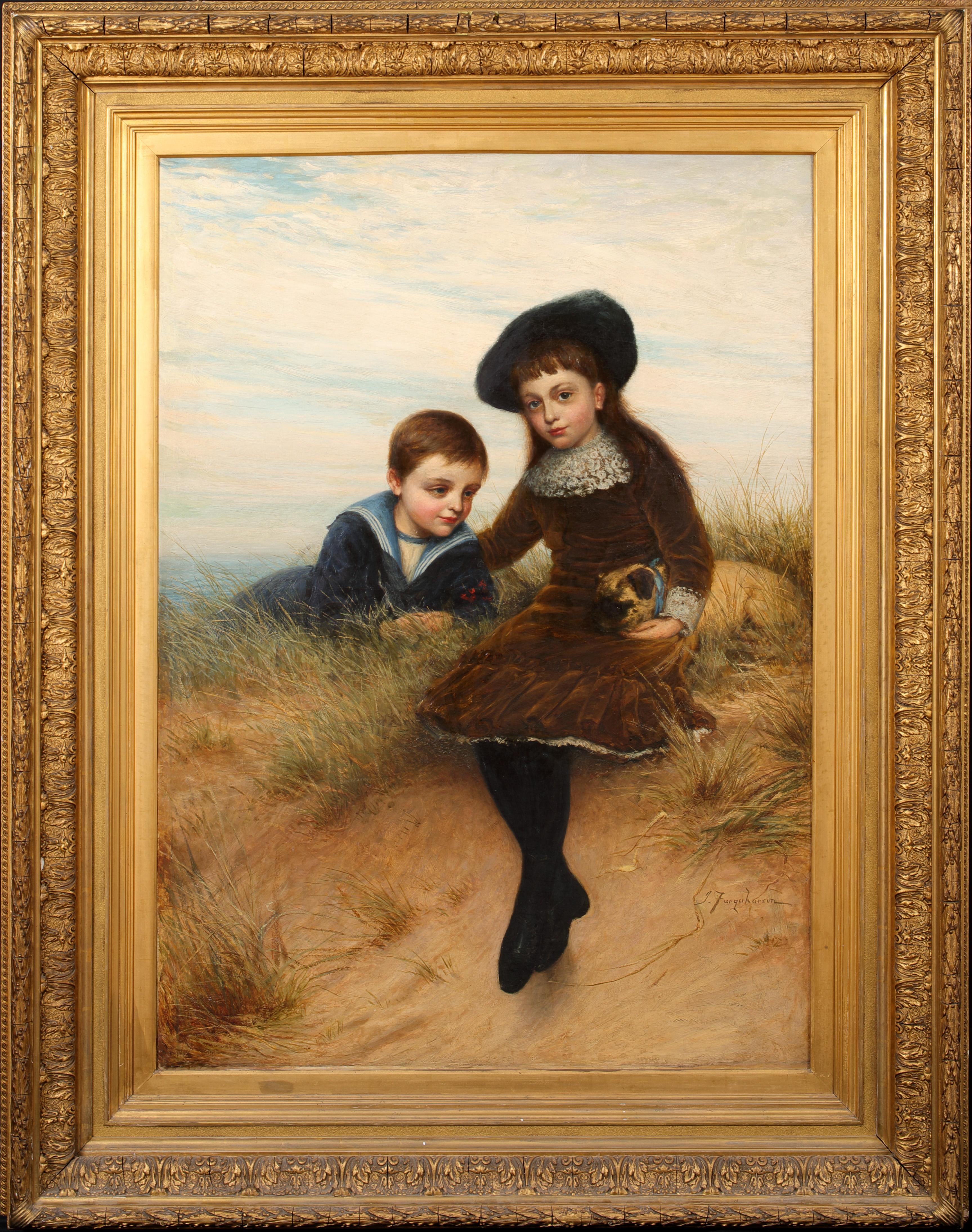 Joseph Farquharson Portrait Painting - Portrait of Roland Laura & Stephen Astley Kennard, 19th Century  