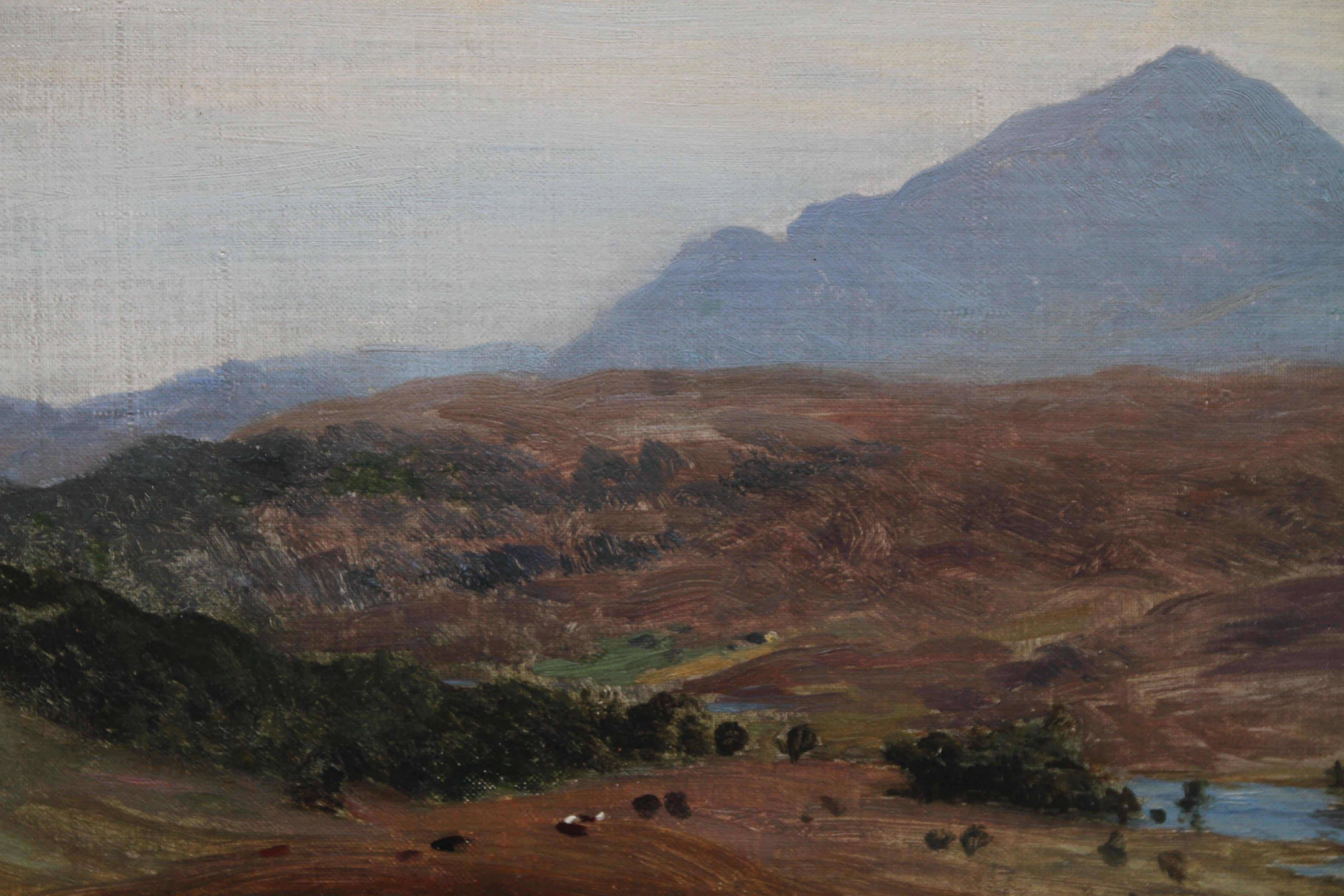 Schottische Fluss-Landschaft – viktorianisches Ölgemälde, ausgestellt vom Künstler (Viktorianisch), Painting, von Joseph Farquharson