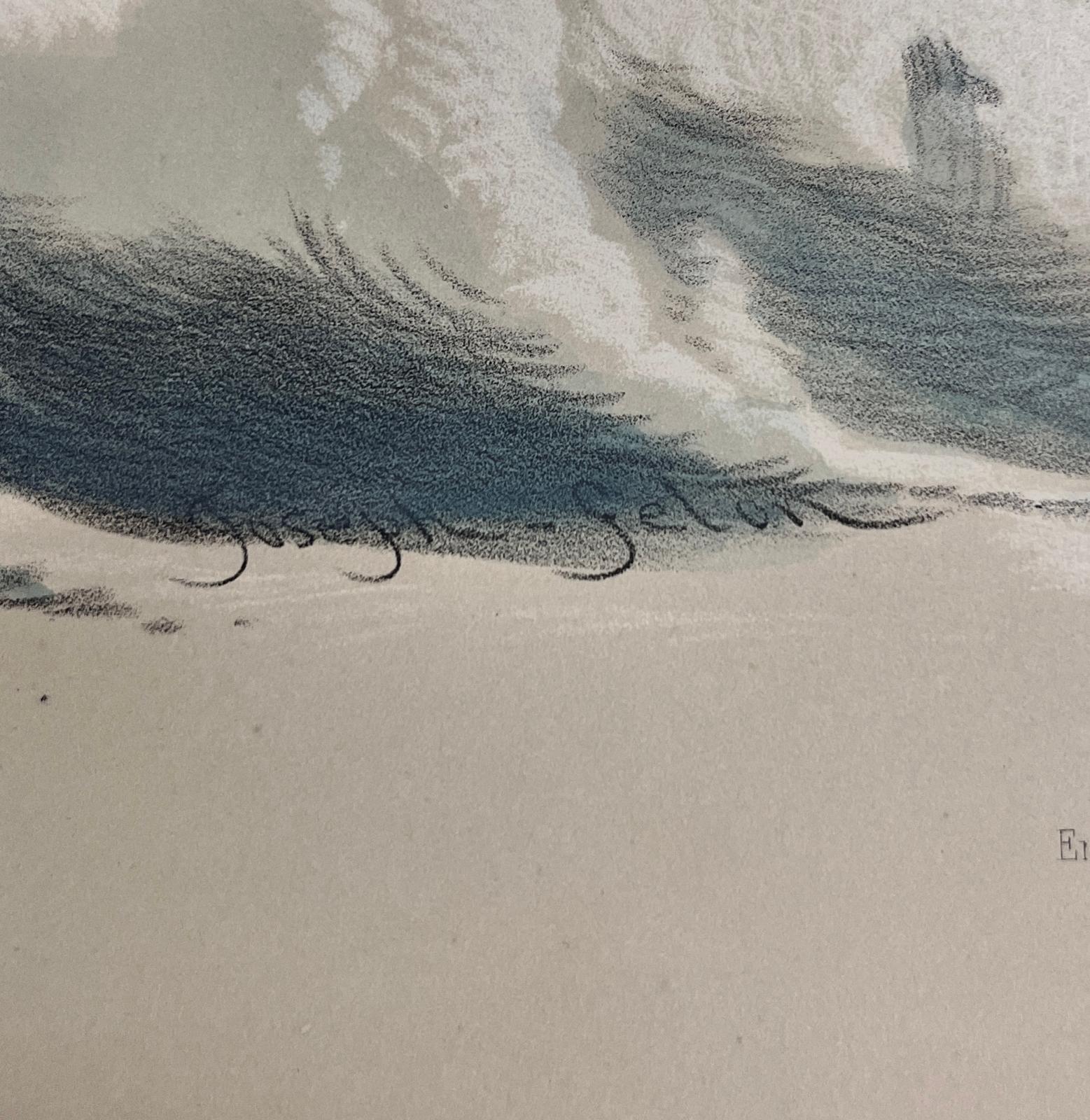 The Birth of Venus - Original lithograph and watercolor - Print by Joseph Felon