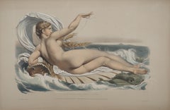 The Birth of Venus - Original lithograph and watercolor