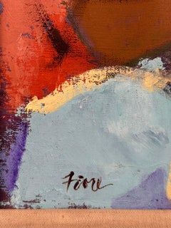 Untitled (abstract expressionist mid-century modern painting)