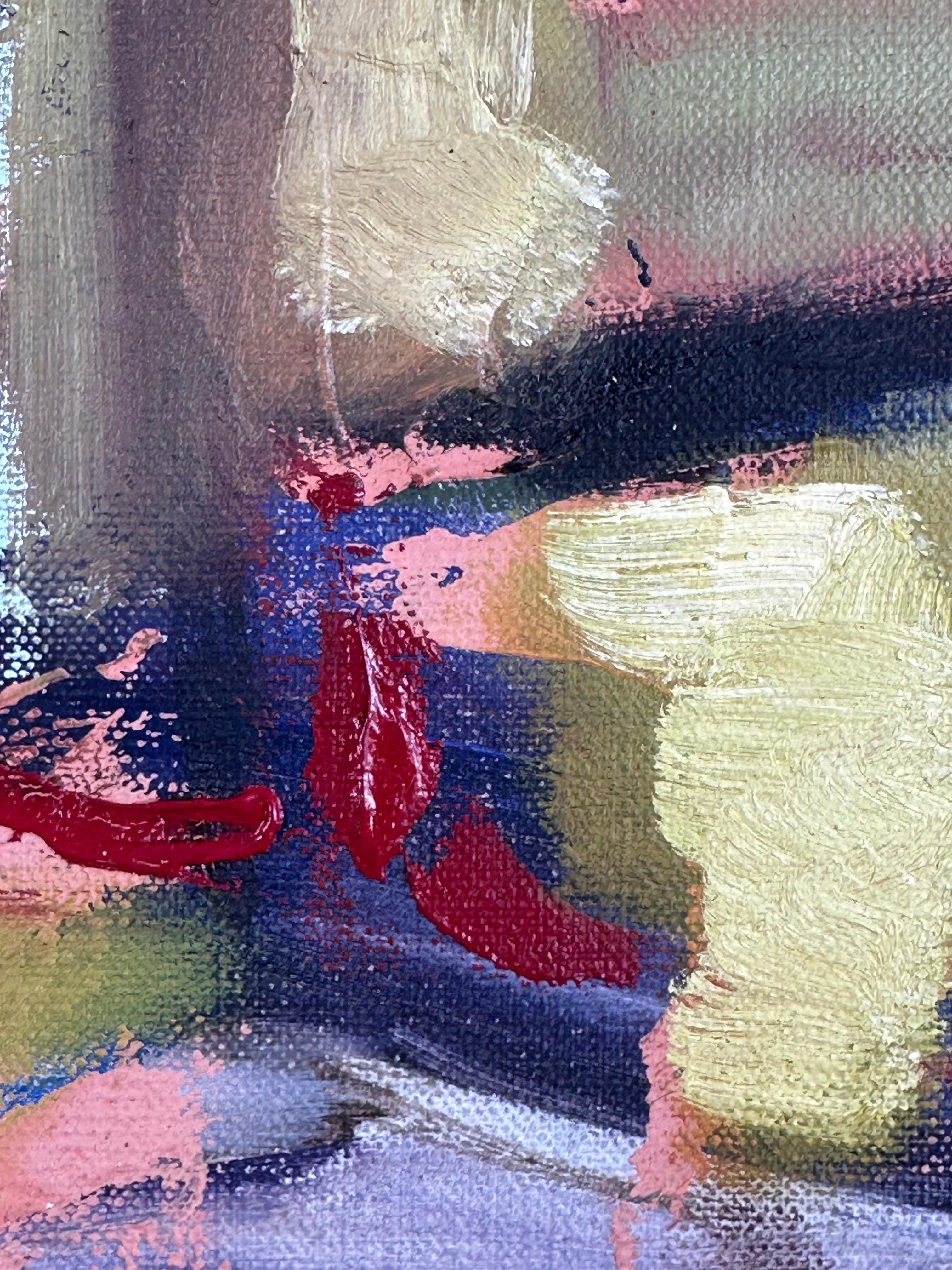 Untitled (abstract expressionist mid-century modern painting) - Brown Abstract Painting by Joseph Fiore