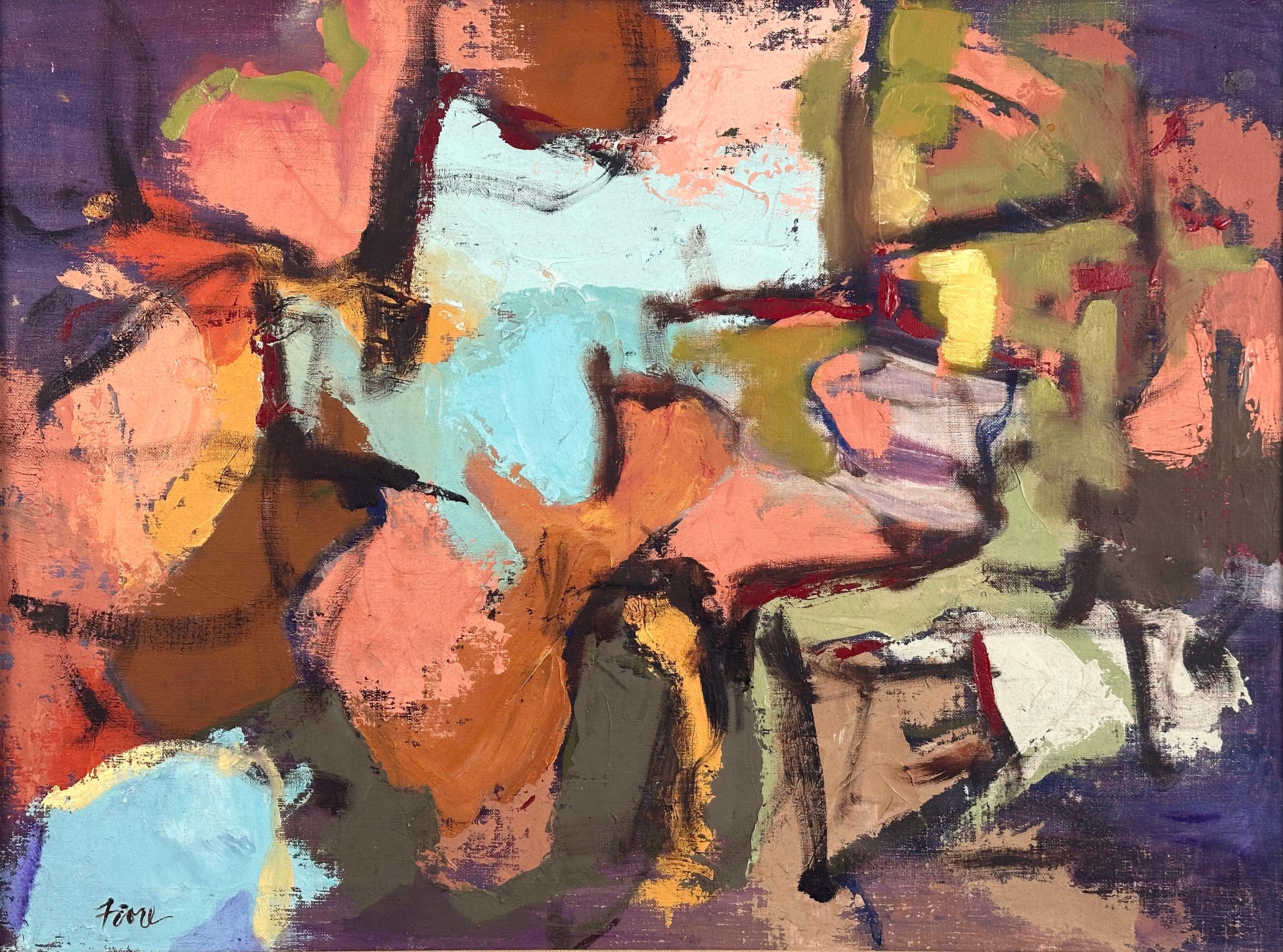 Untitled (abstract expressionist mid-century modern painting) For Sale 4