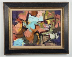 Untitled (abstract expressionist mid-century modern painting)