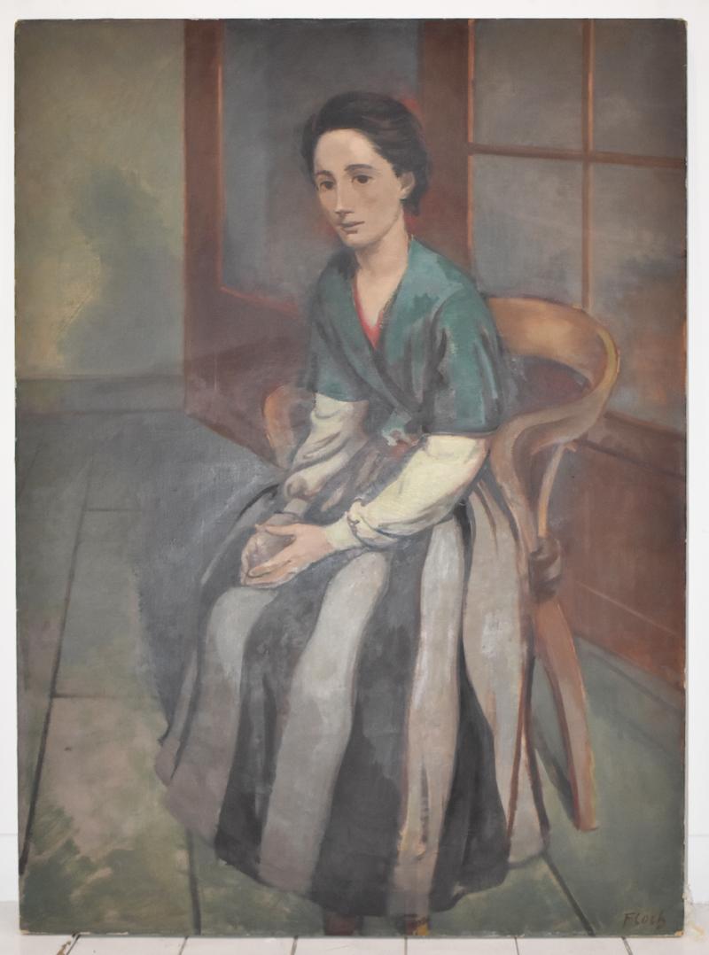 Collette II - Austrian Portrait - Painting by Joseph Floch