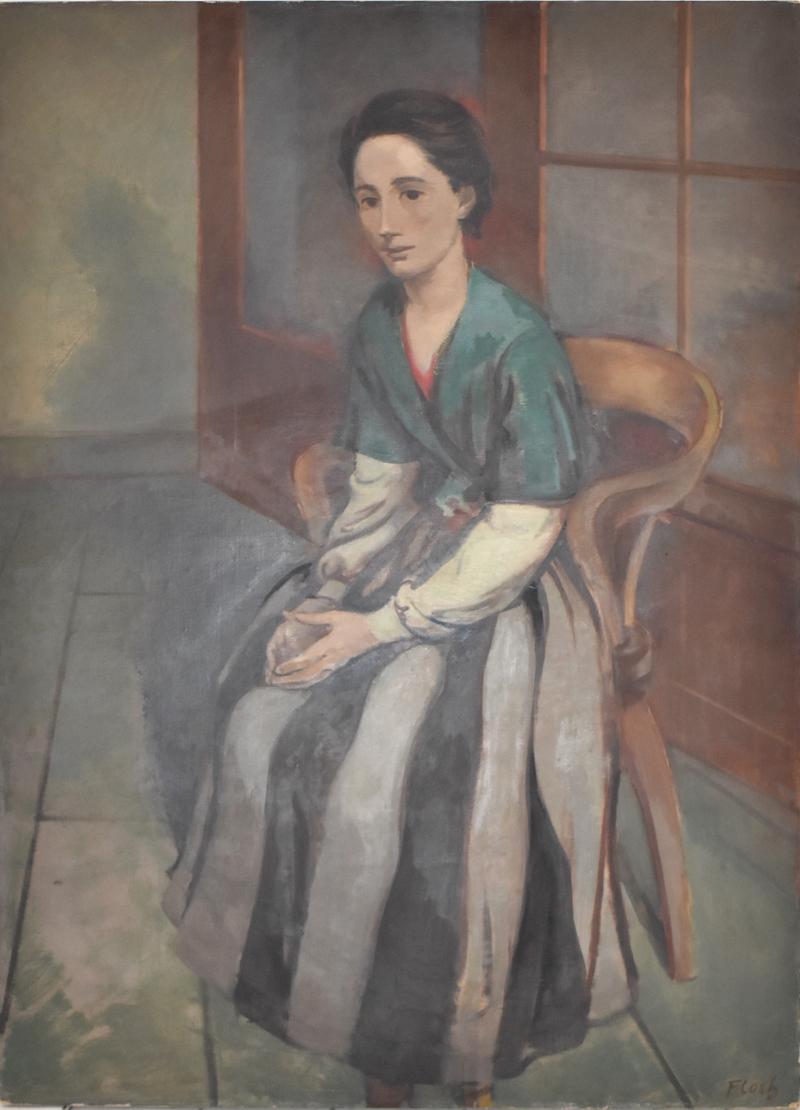 Joseph Floch Portrait Painting - Collette II - Austrian Portrait