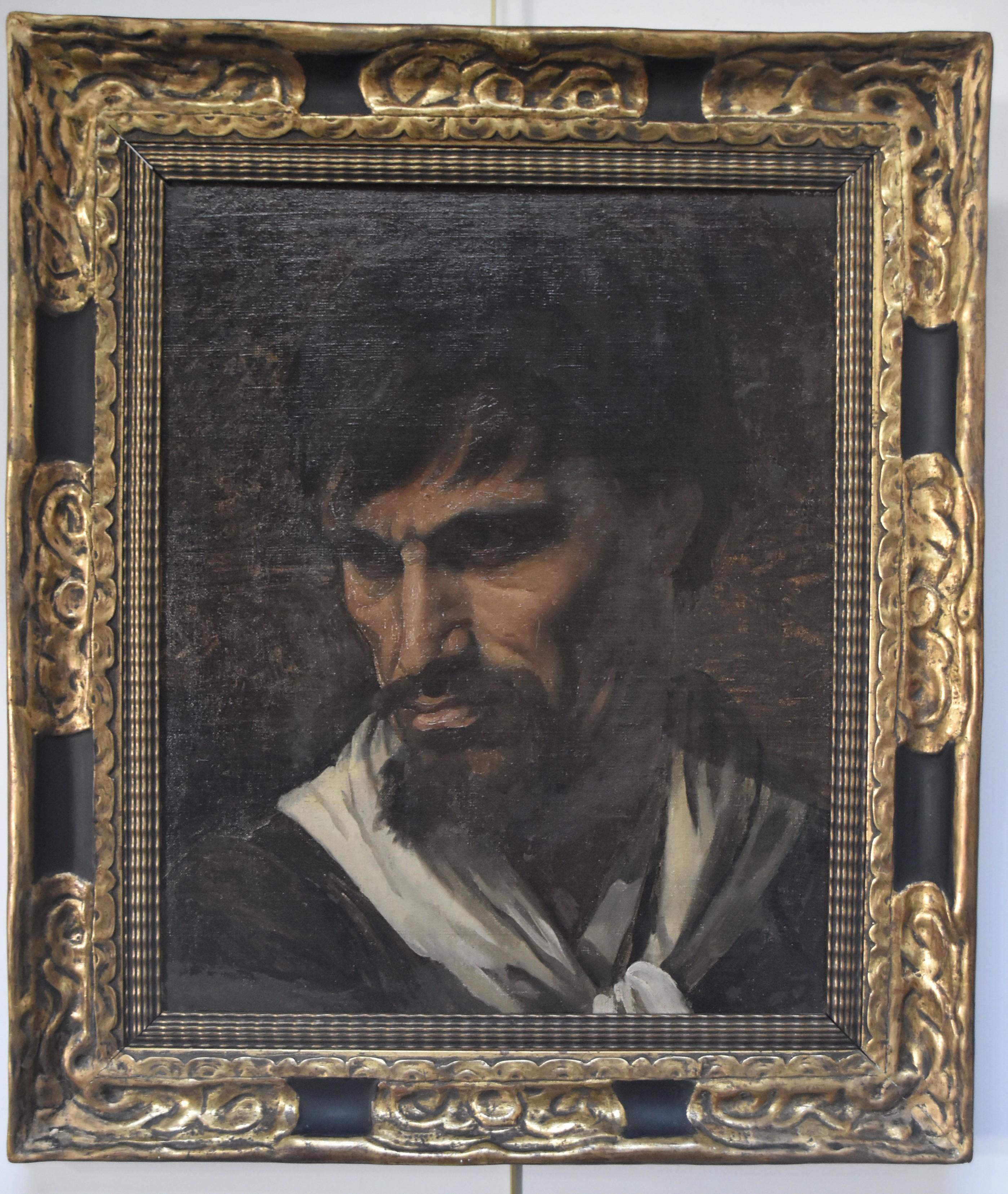 Joseph-Fortuné Layraud (1833-1913) Tête d'expression, huile sur toile, signé 2