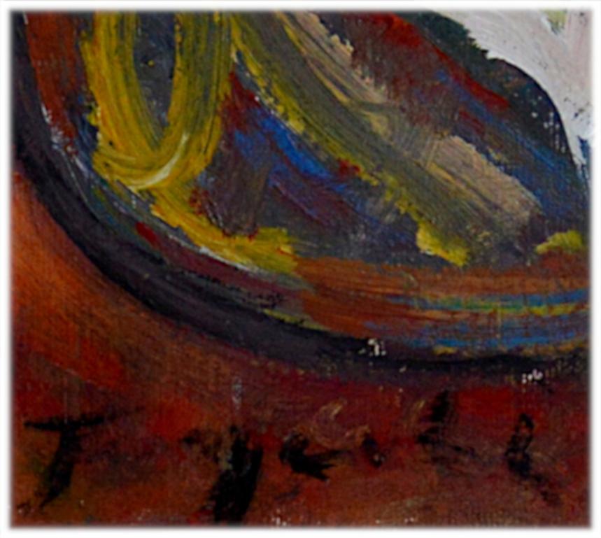 L'onda del porto di Sete, olio su tela - Painting Espressionista di Joseph Franceli