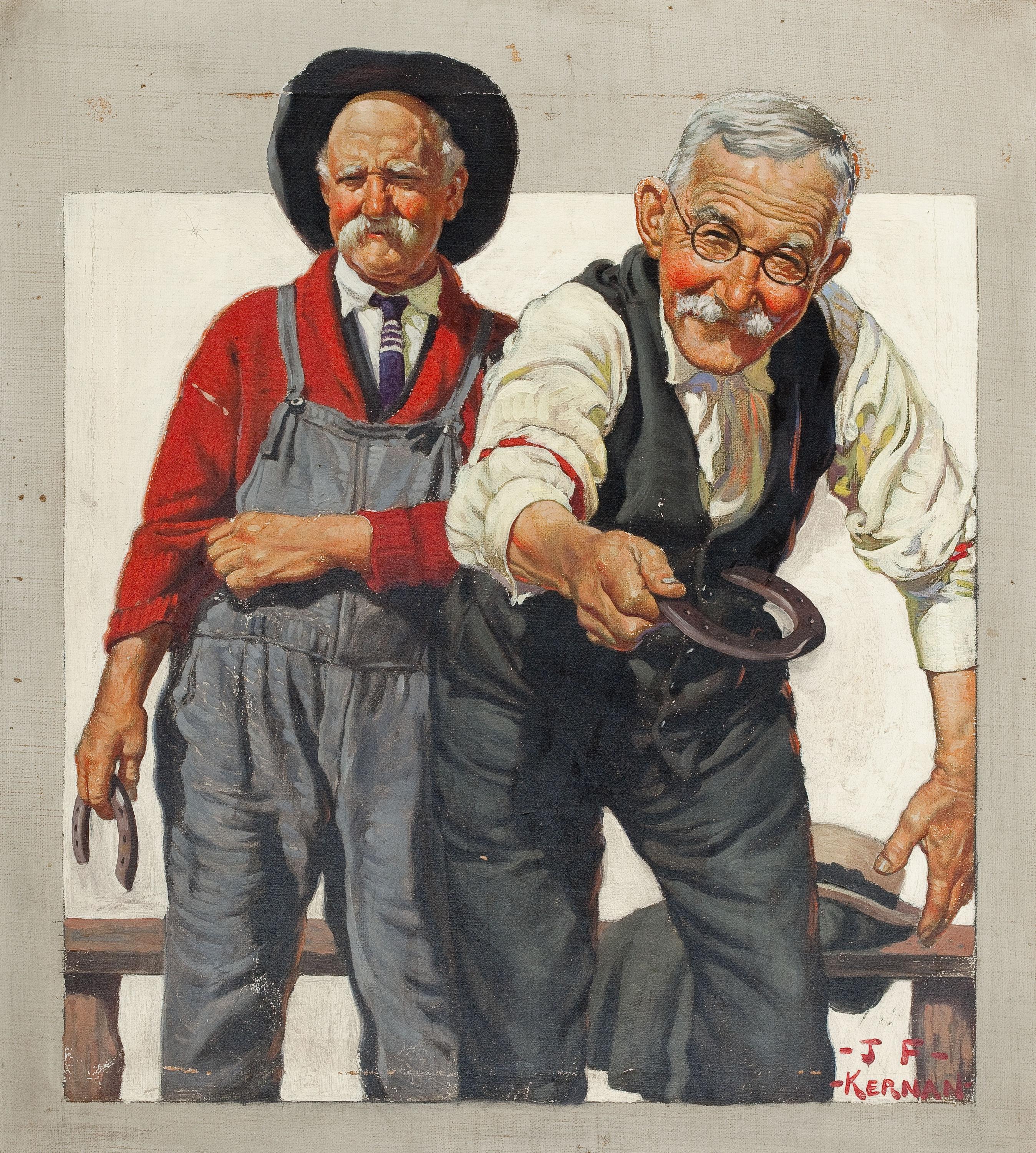 Country Gentleman, Magazine Cover - Painting by Joseph Francis Kernan