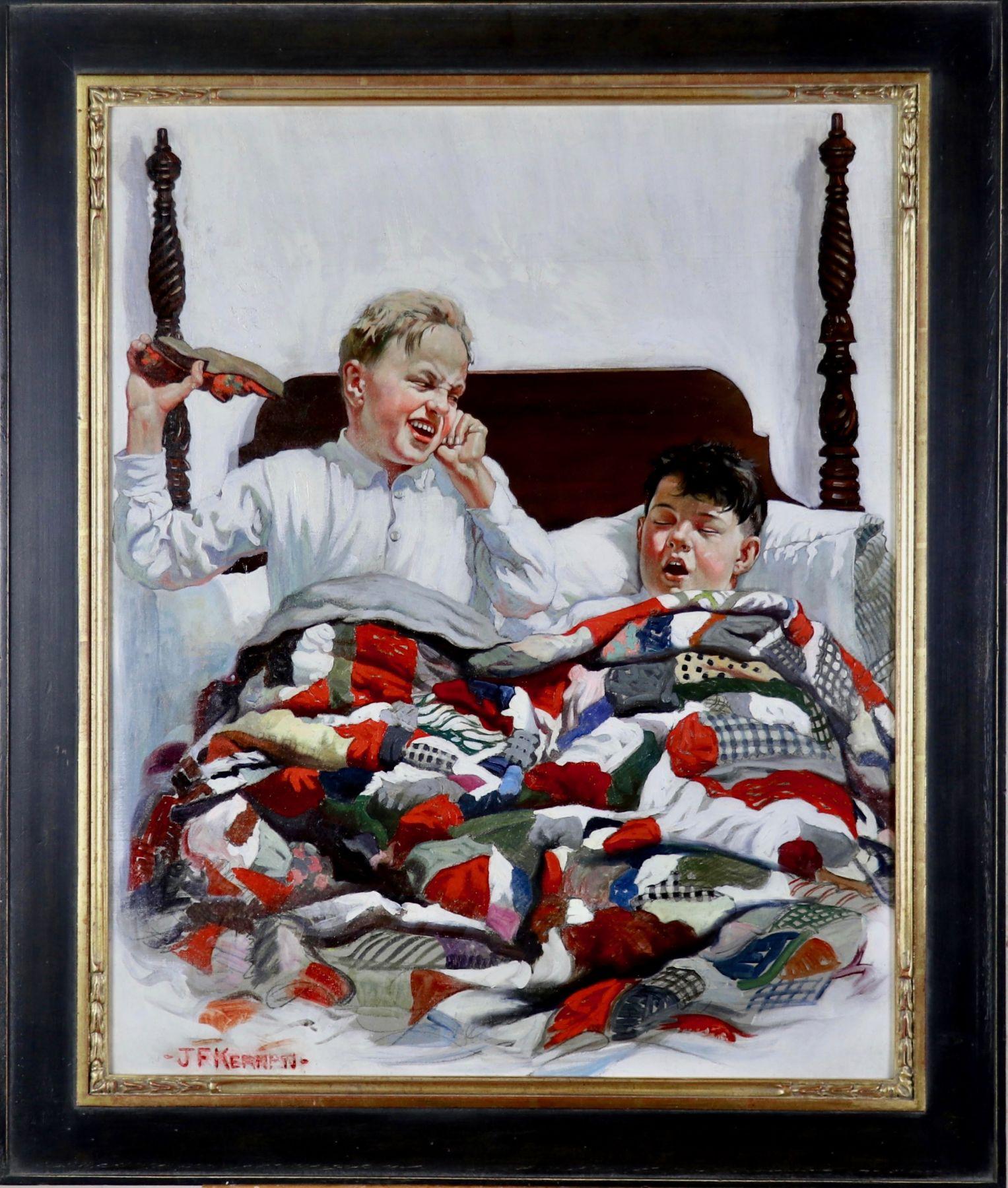 The Snoring Brother - Painting by Joseph Francis Kernan