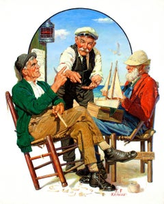 Three Old Salts, Saturday Evening Post Cover, October 1, 1932