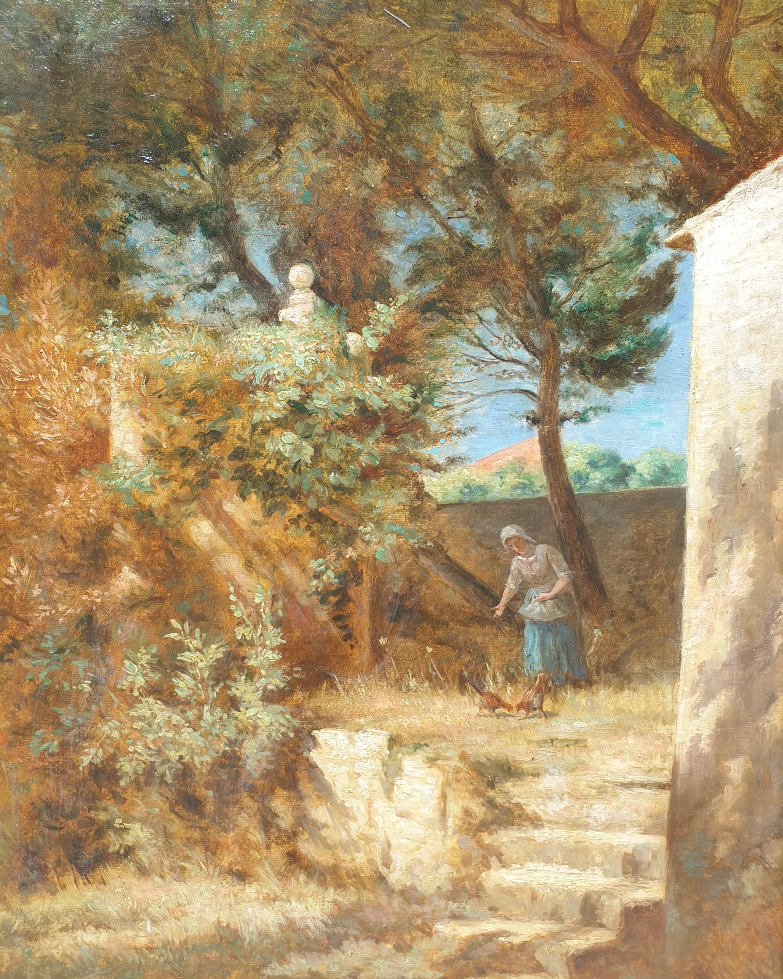 Joseph François VILLEVIEILLE Aix-en-Provencen, 1829 - Aix-en-Provence, 1916 
Óleo sobre lienzo 55 x 38,5 cm (68 x 51 cm con el bastidor)
Firmado abajo a la izquierda 