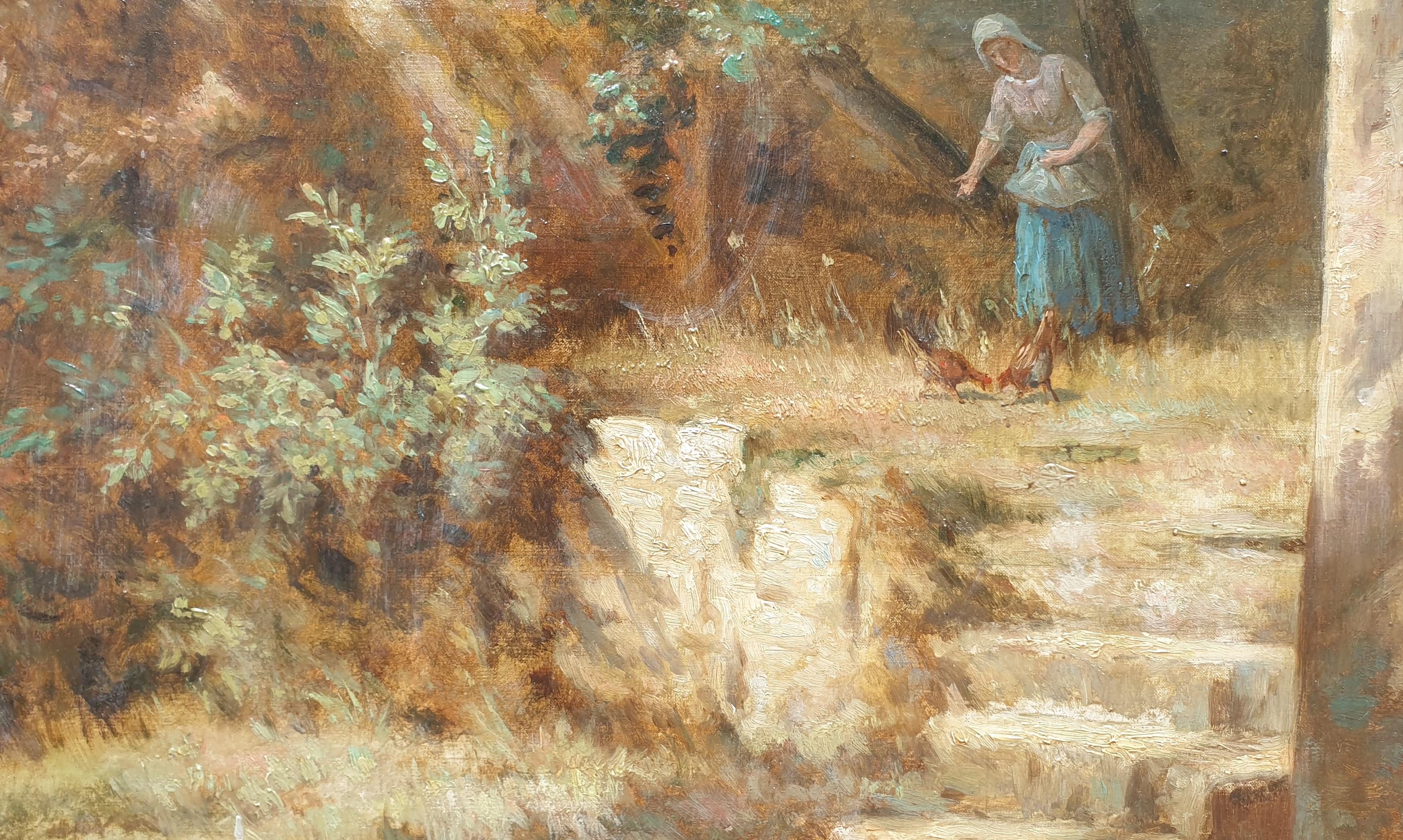 Pintura VILLEVIEILLE Paisaje Francia Provenza Aix Impresionista XIX 4