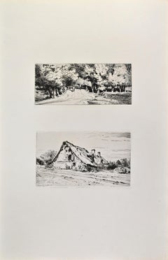 A Nohant-Vico - Etching by Joseph François Villevieille - 1870s