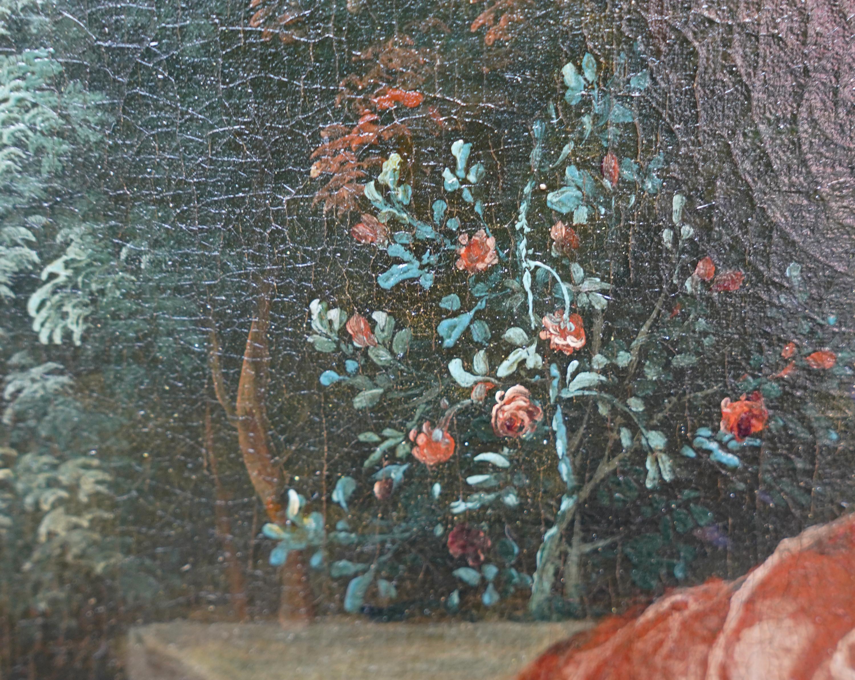Fete Champetre - Garden Party - French 18thC figurative landscape oil painting For Sale 7