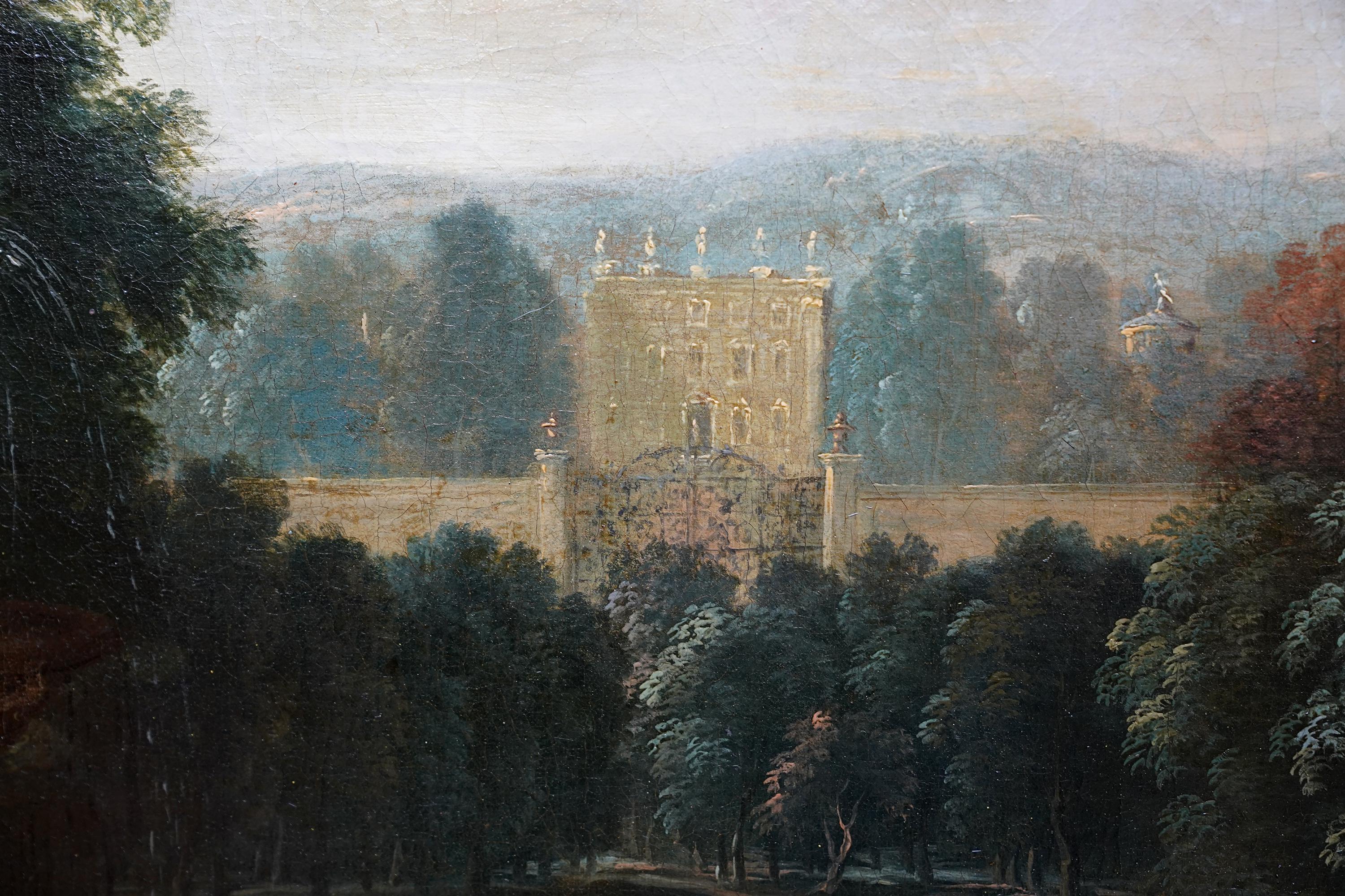 Fete Champetre - Garden Party - French 18thC figurative landscape oil painting For Sale 12