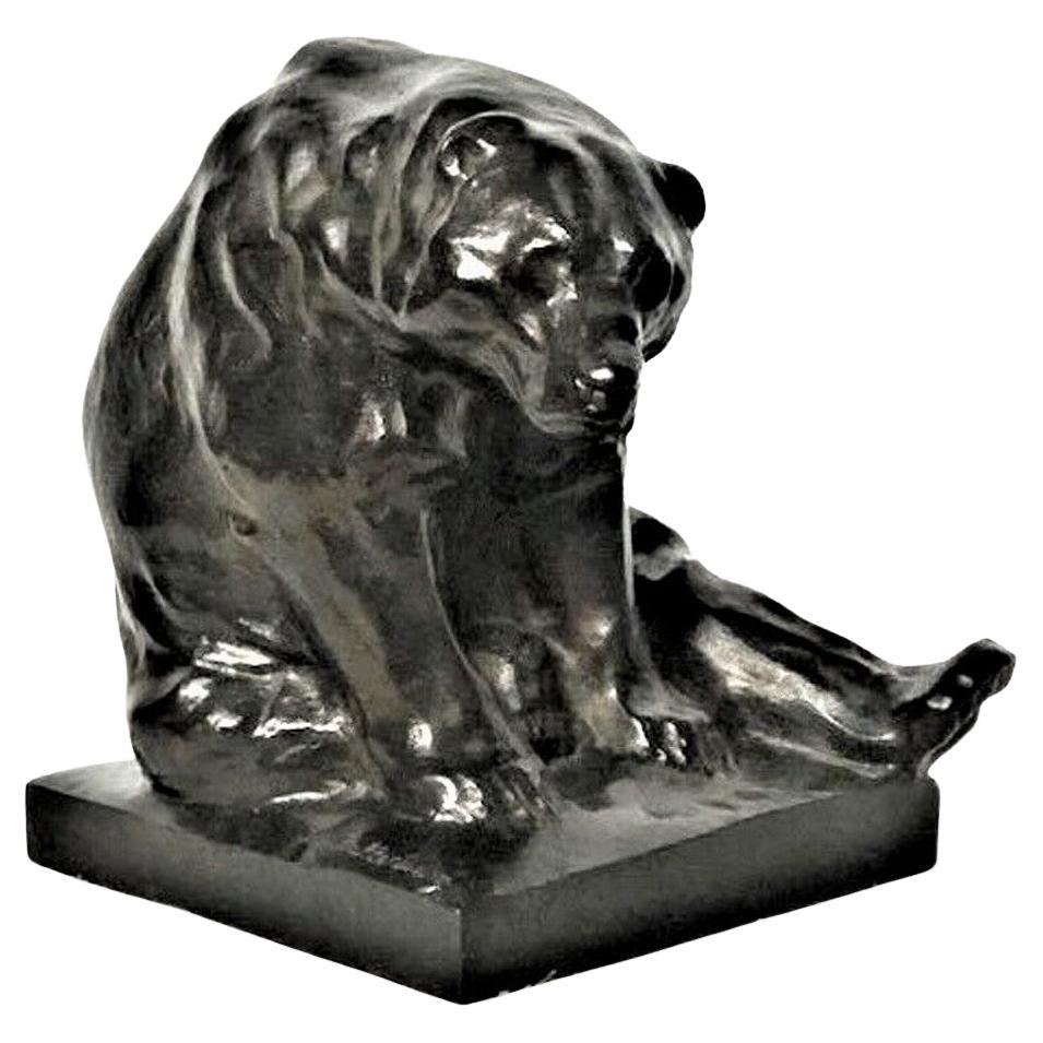 Joseph Franz Pallenberg, Bär, deutsche Art-déco-Bronzeskulptur, ca. 1920er Jahre