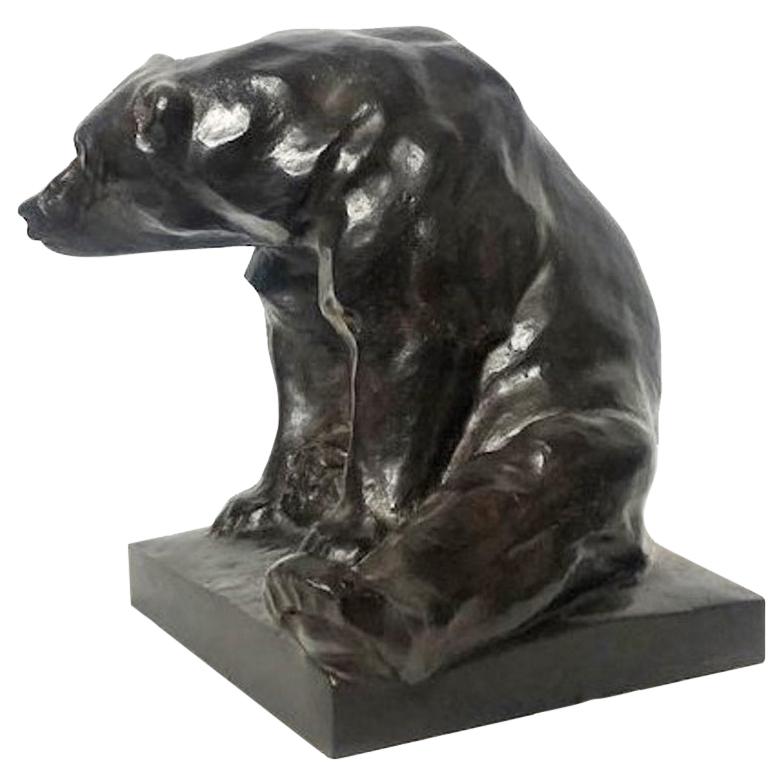 Joseph Franz Pallenberg, Bear, German Patinated Bronze Sculpture, ca. 1920s