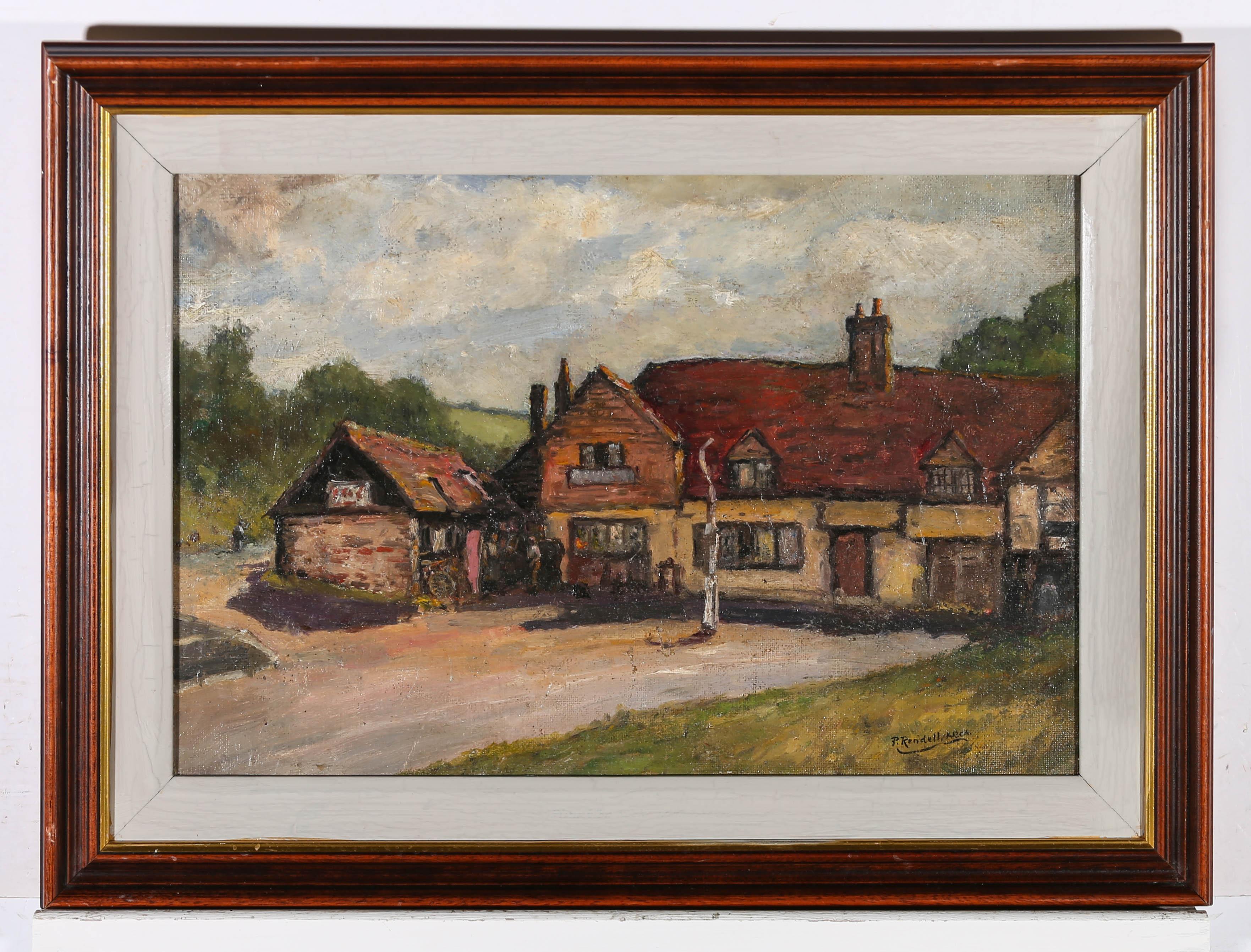 Joseph Frederick Percy Rendell (1872-1955) – Ölgemälde, Ein Coach House, Mitte des 20. Jahrhunderts im Angebot 2