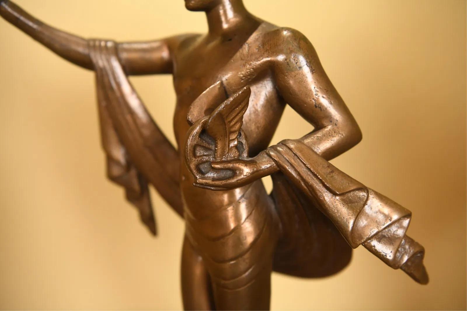 Mercury Bronze New York City Hermes American Art Deco WPA Jazz Age Modernism - Sculpture by Joseph Freelander